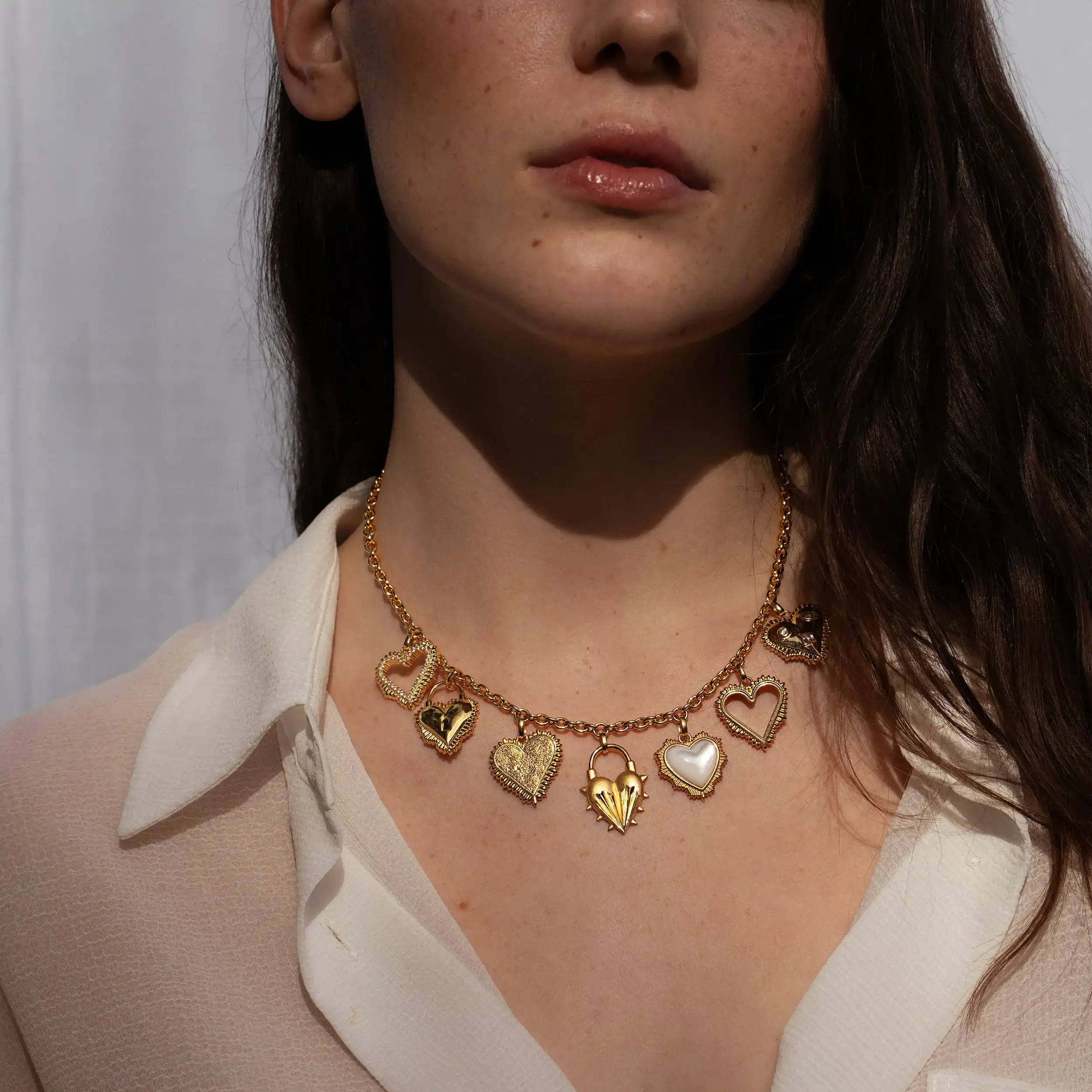 Radiant Heart Statement Charm Necklace - Image 2