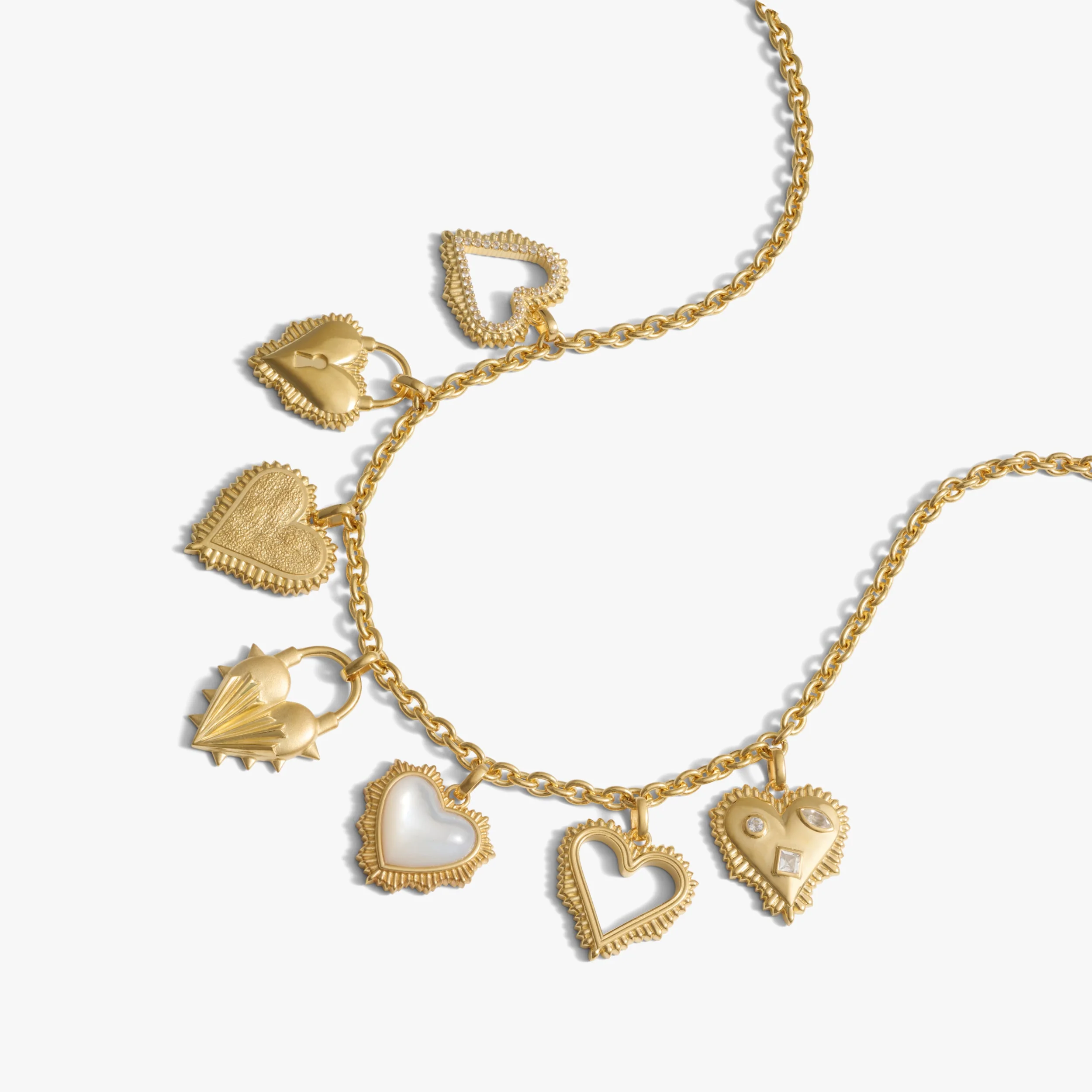 Radiant Heart Statement Charm Necklace - Image 4