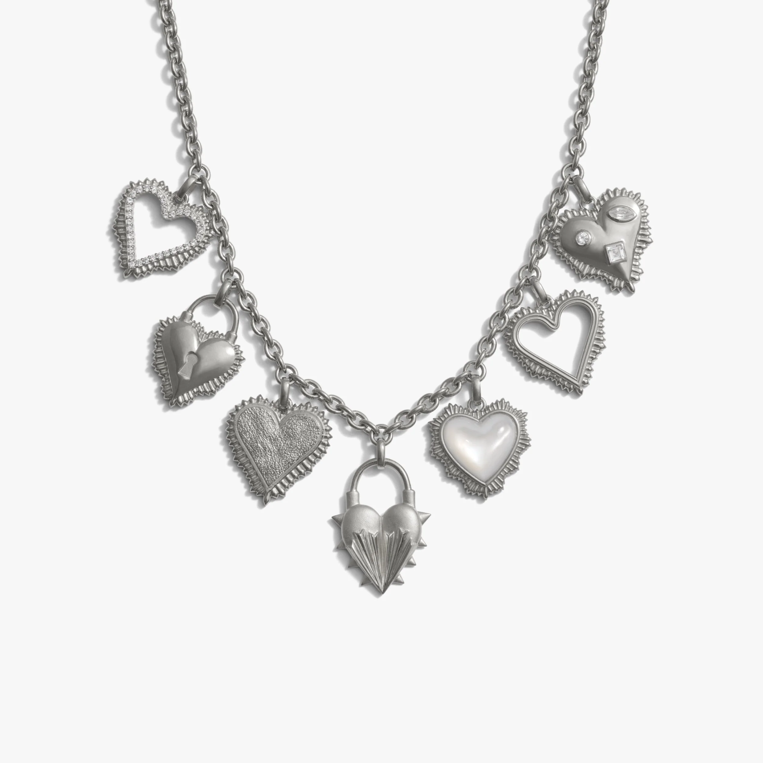 Radiant Heart Statement Charm Necklace - Image 6