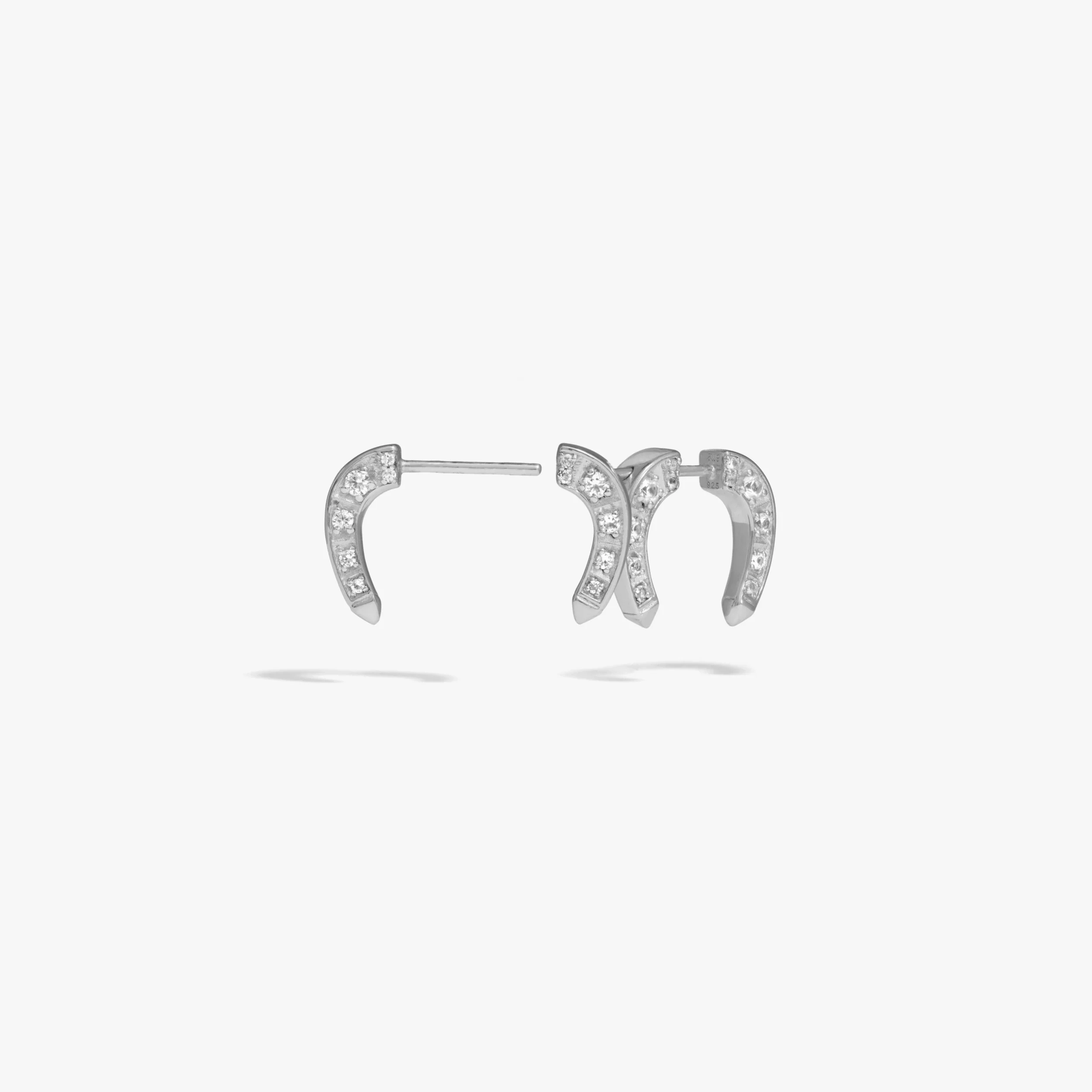 Sapphire Horseshoe Earring - Image 3