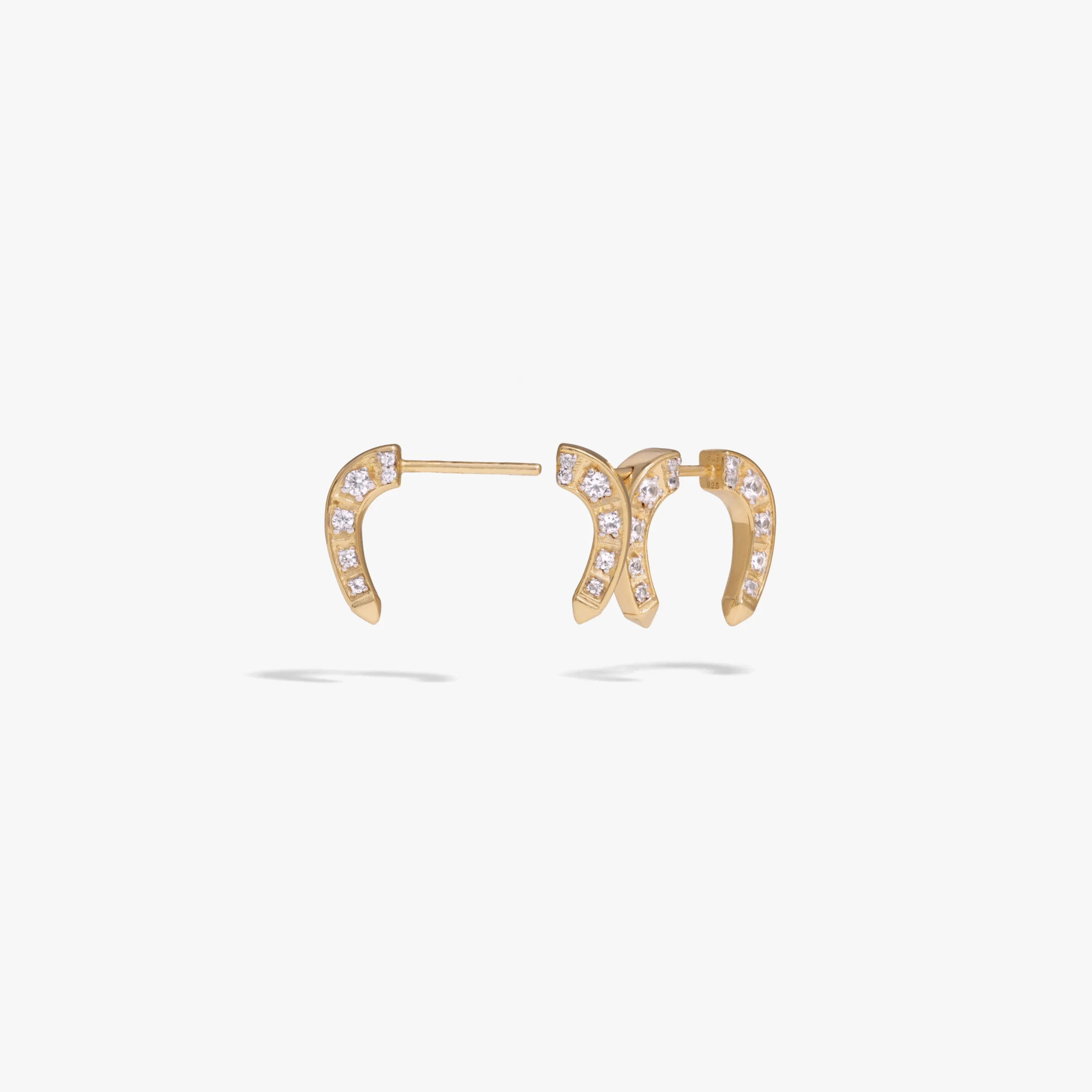 Sapphire Horseshoe Earring - Image 4