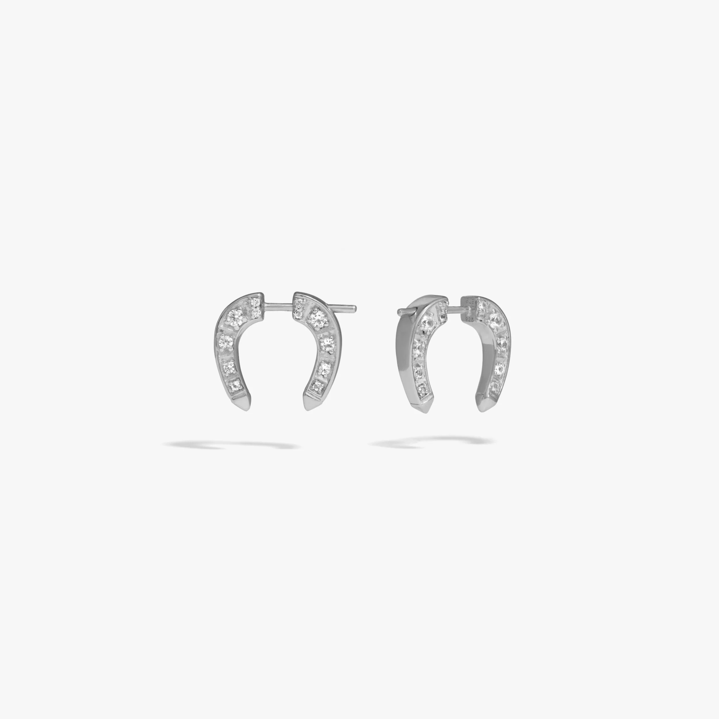 Sapphire Horseshoe Earring - Image 6