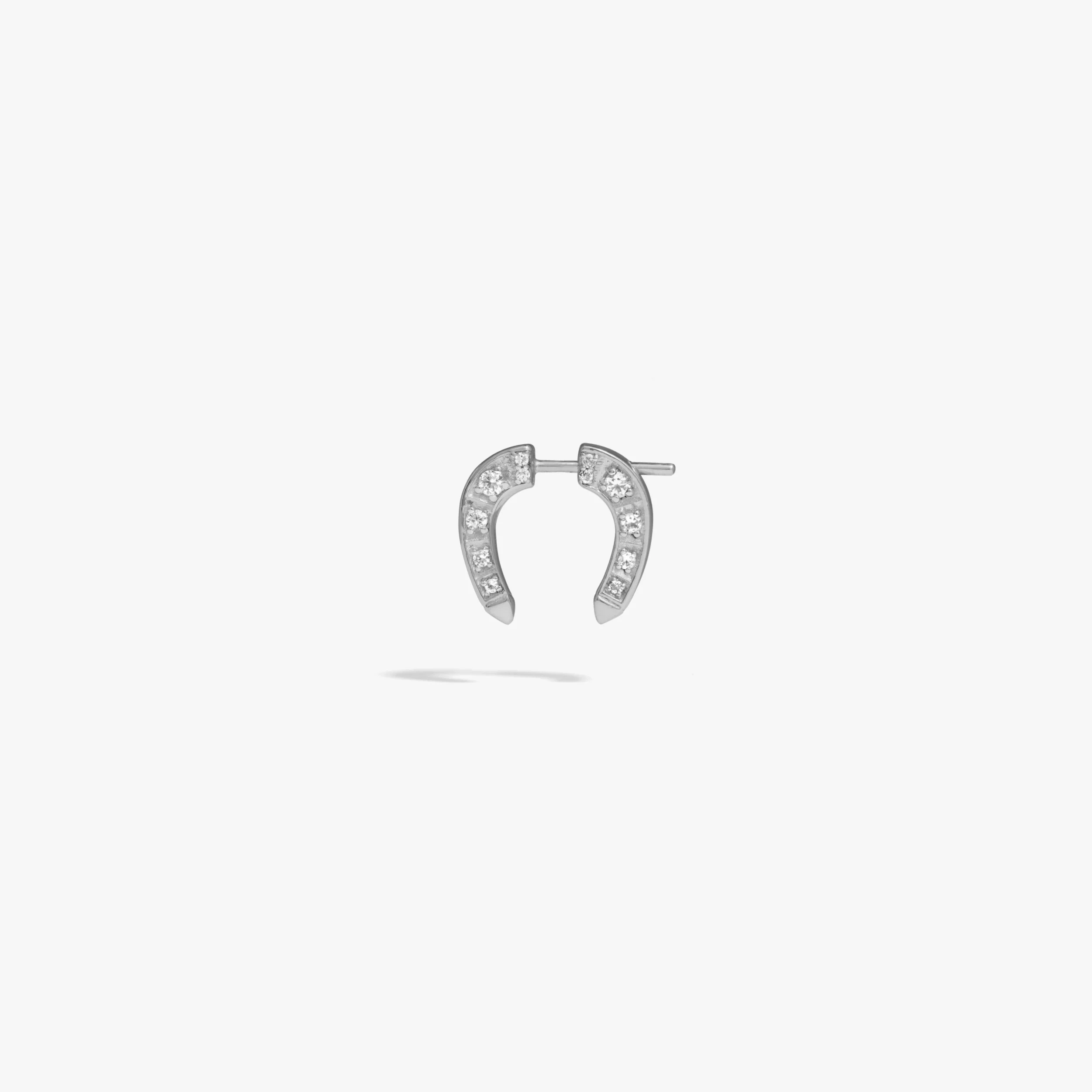 Sapphire Horseshoe Earring - Image 8