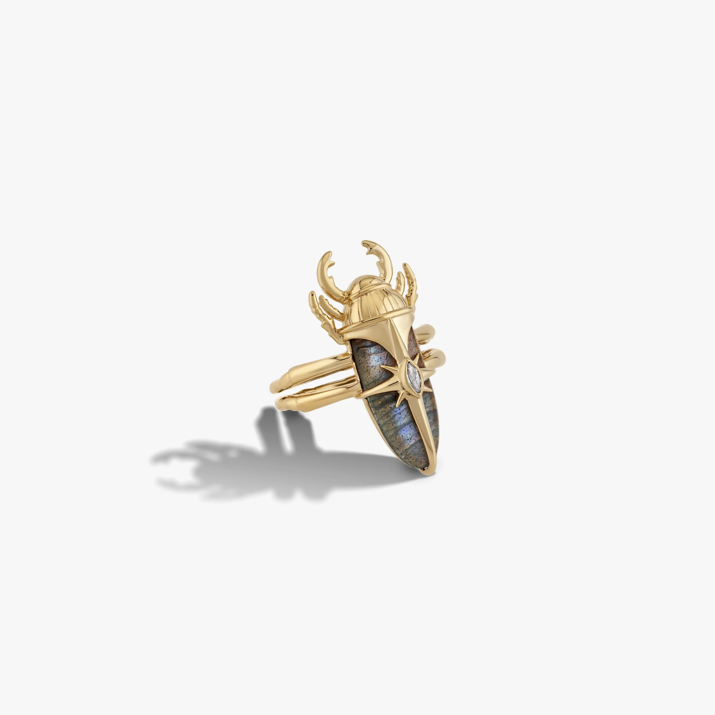 Labradorite Beetle Ring - Image 4