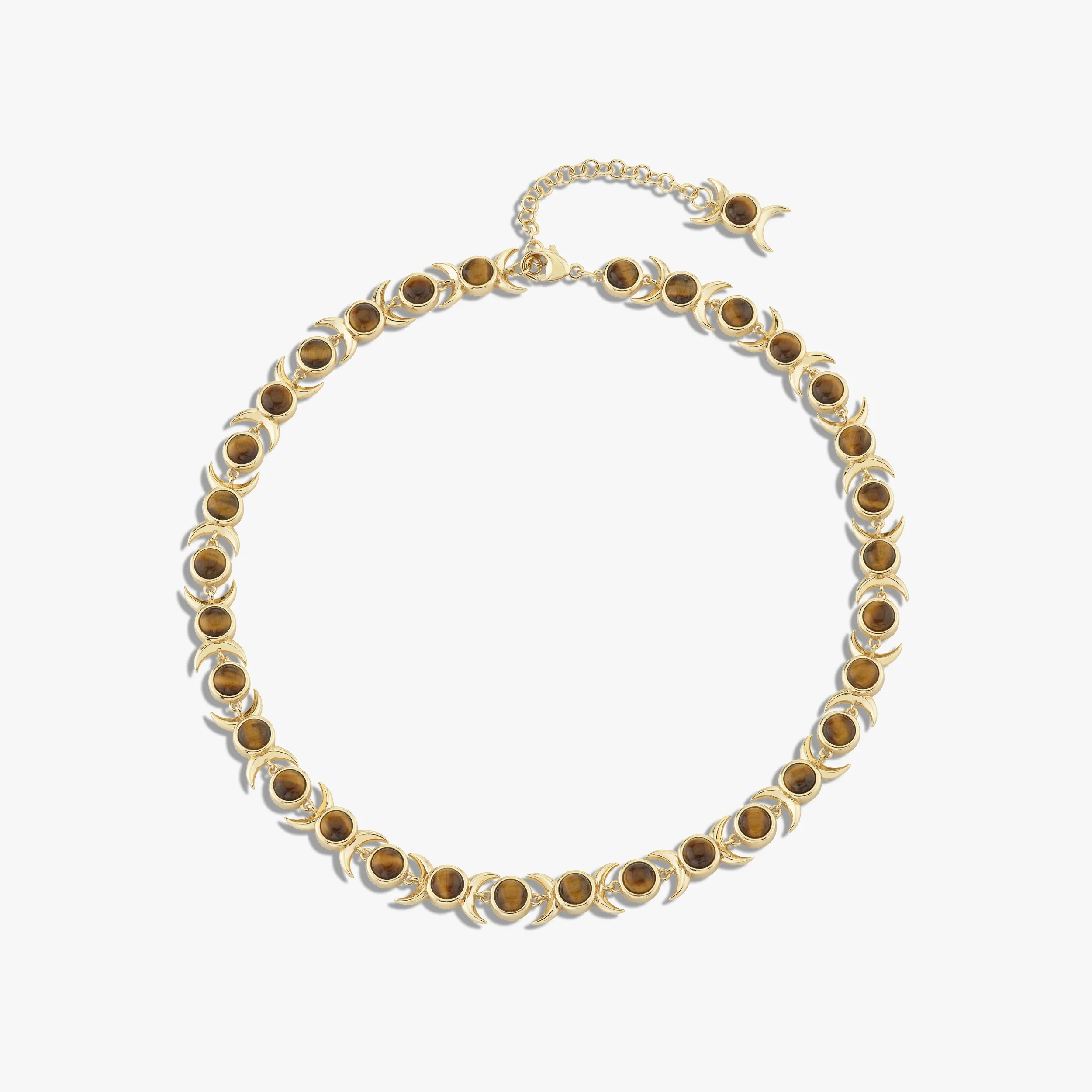 Triple Moon Tennis Necklace