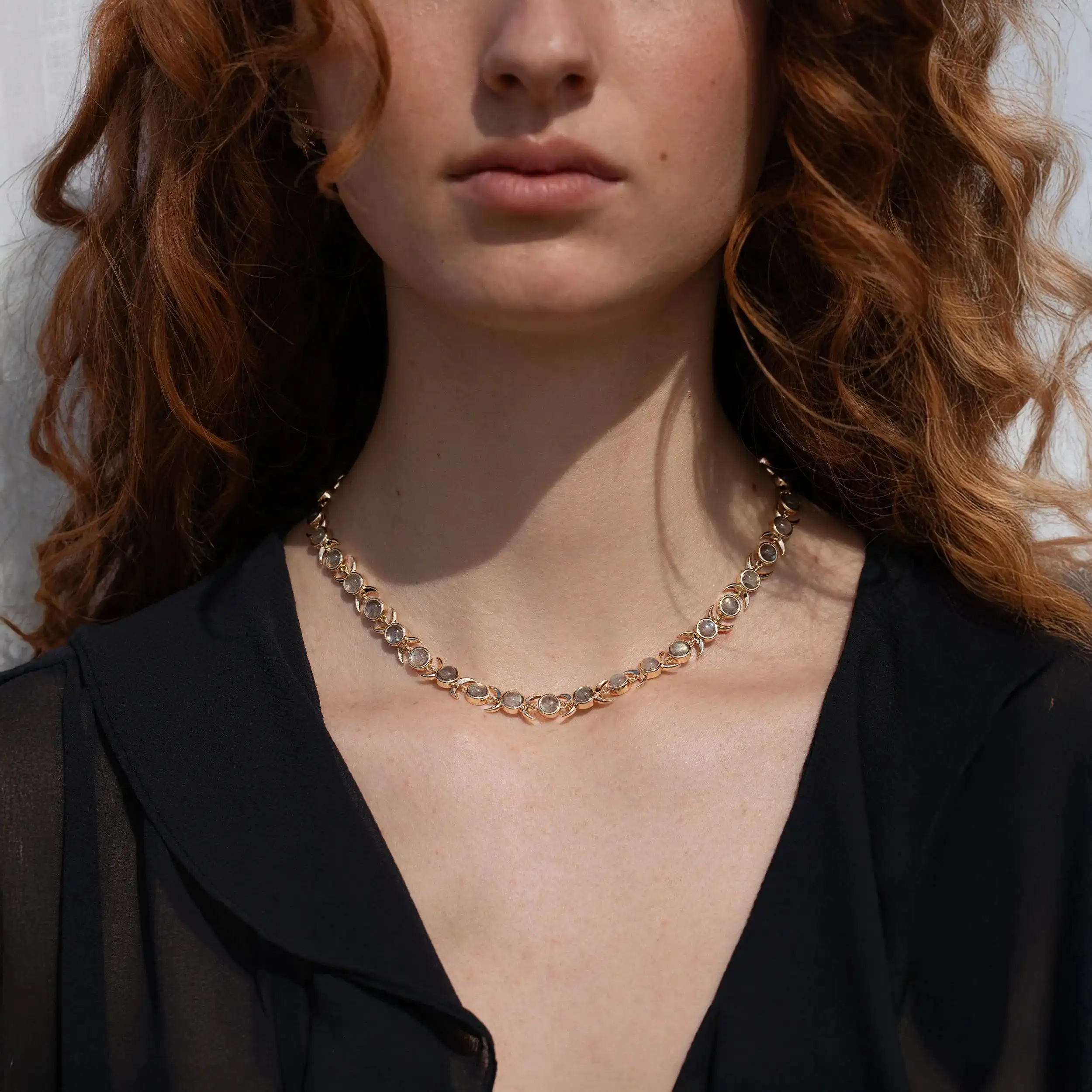 Triple Moon Tennis Necklace - Image 2