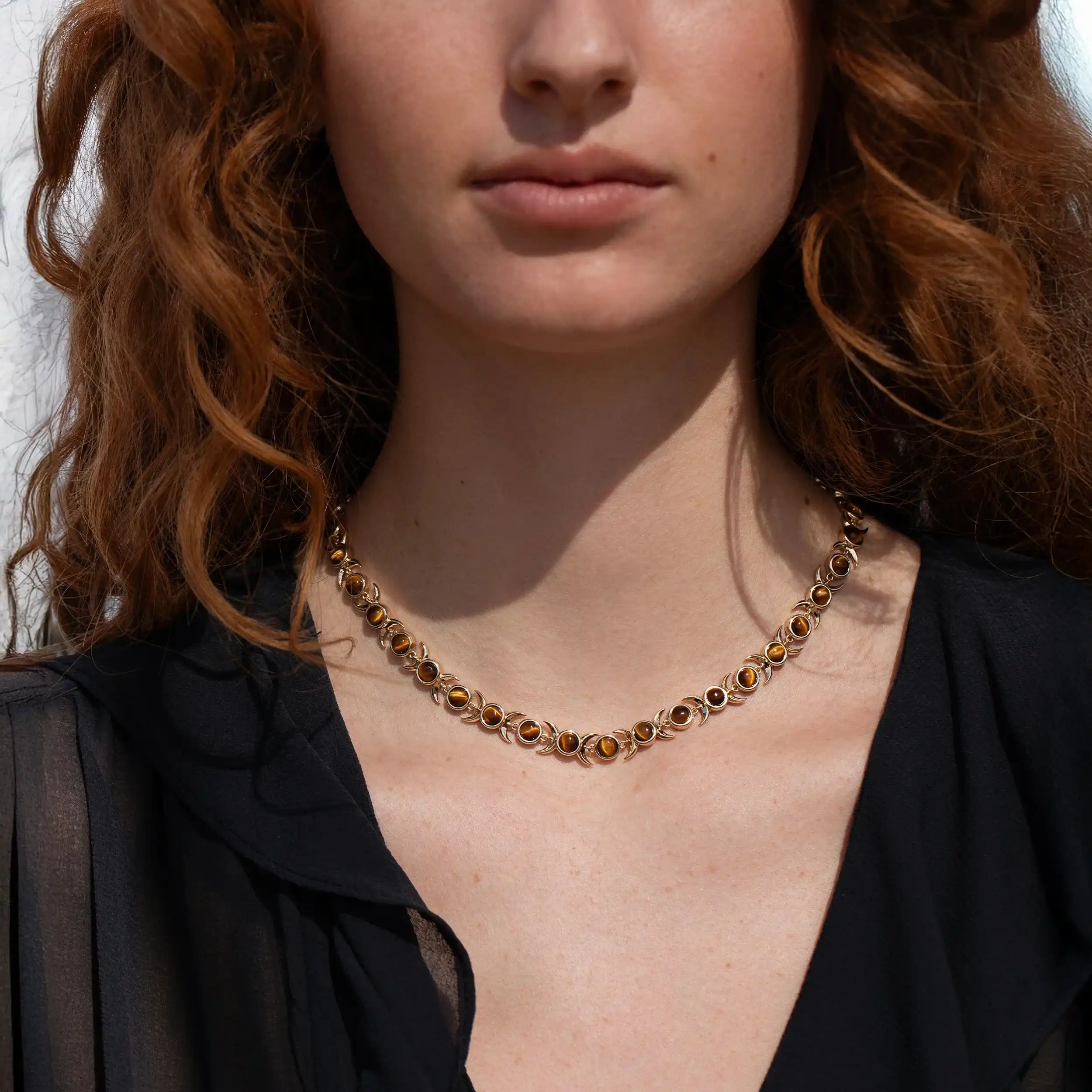 Triple Moon Tennis Necklace - Image 4