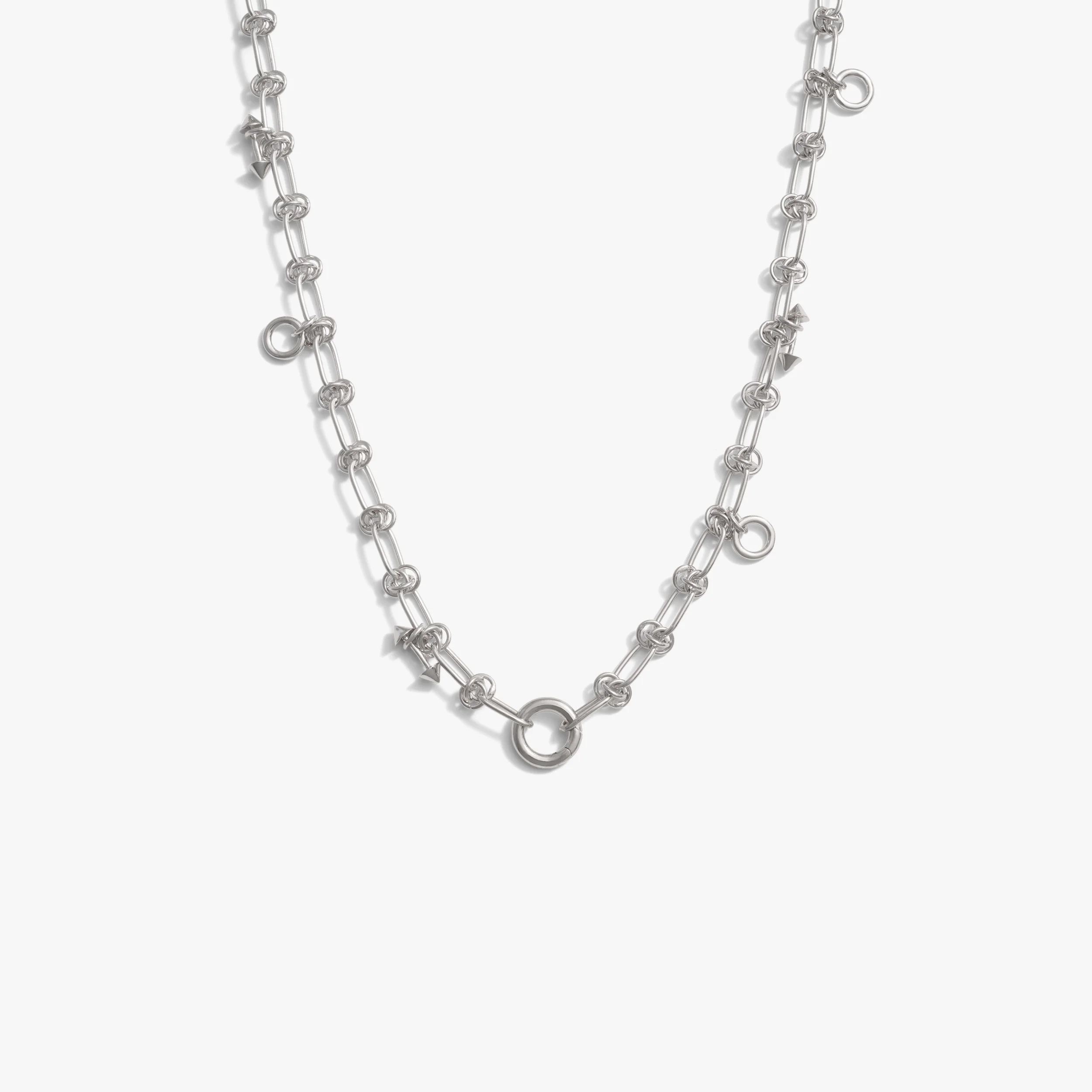 Knot Chain Long Collector Necklace
