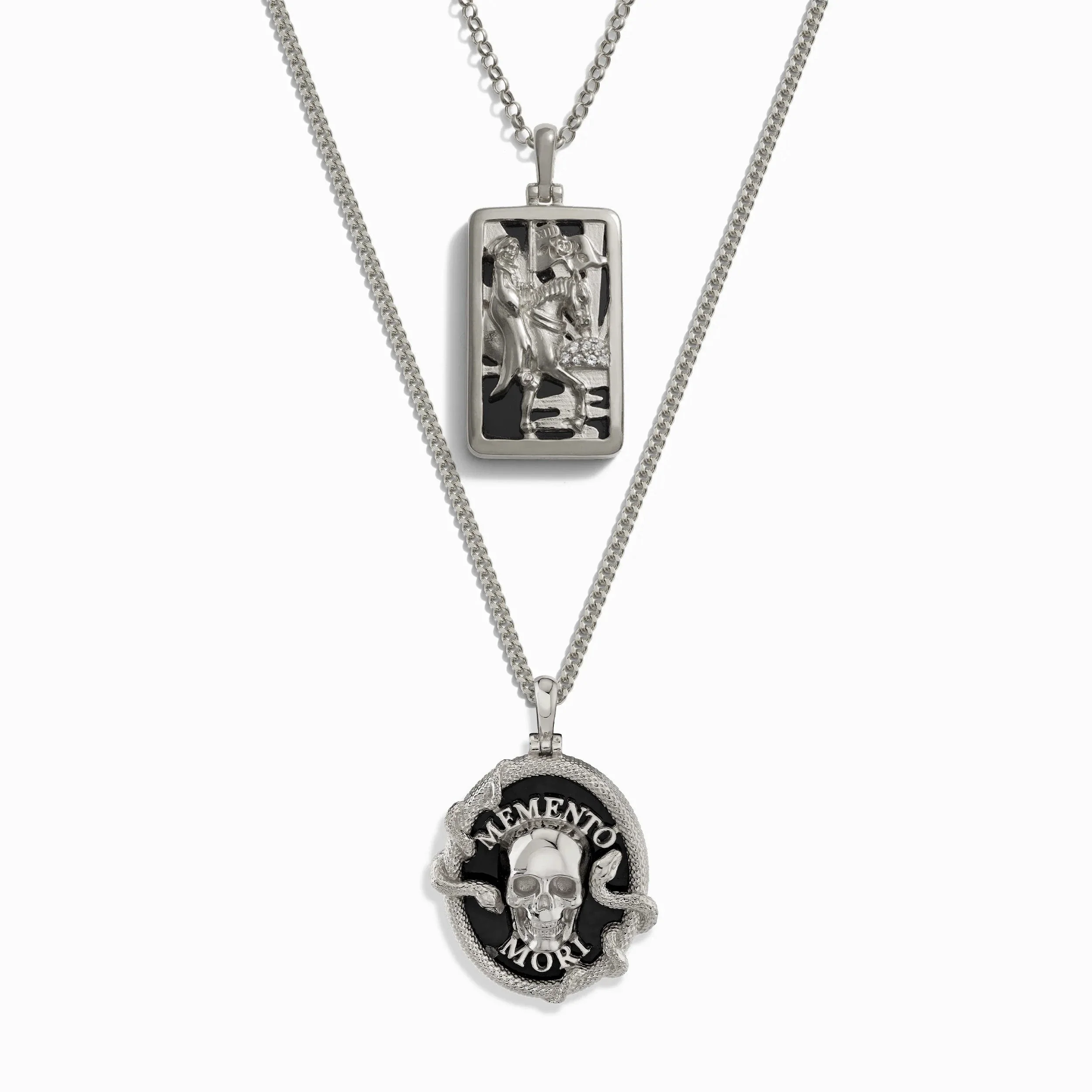 Memento Mori and Death Tarot Necklace Set - Image 2