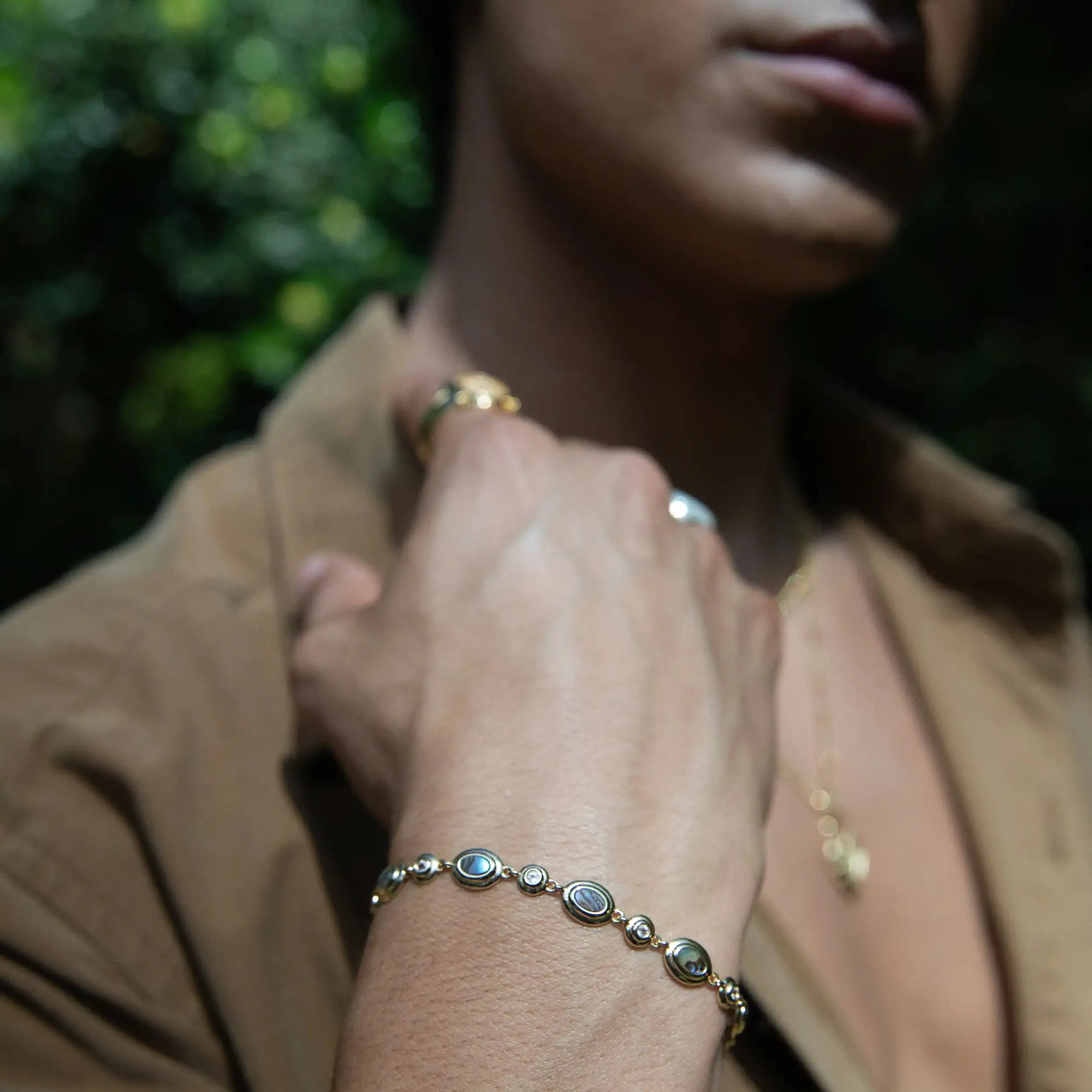 Men's Abalone Tennis Bracelet - Image 2