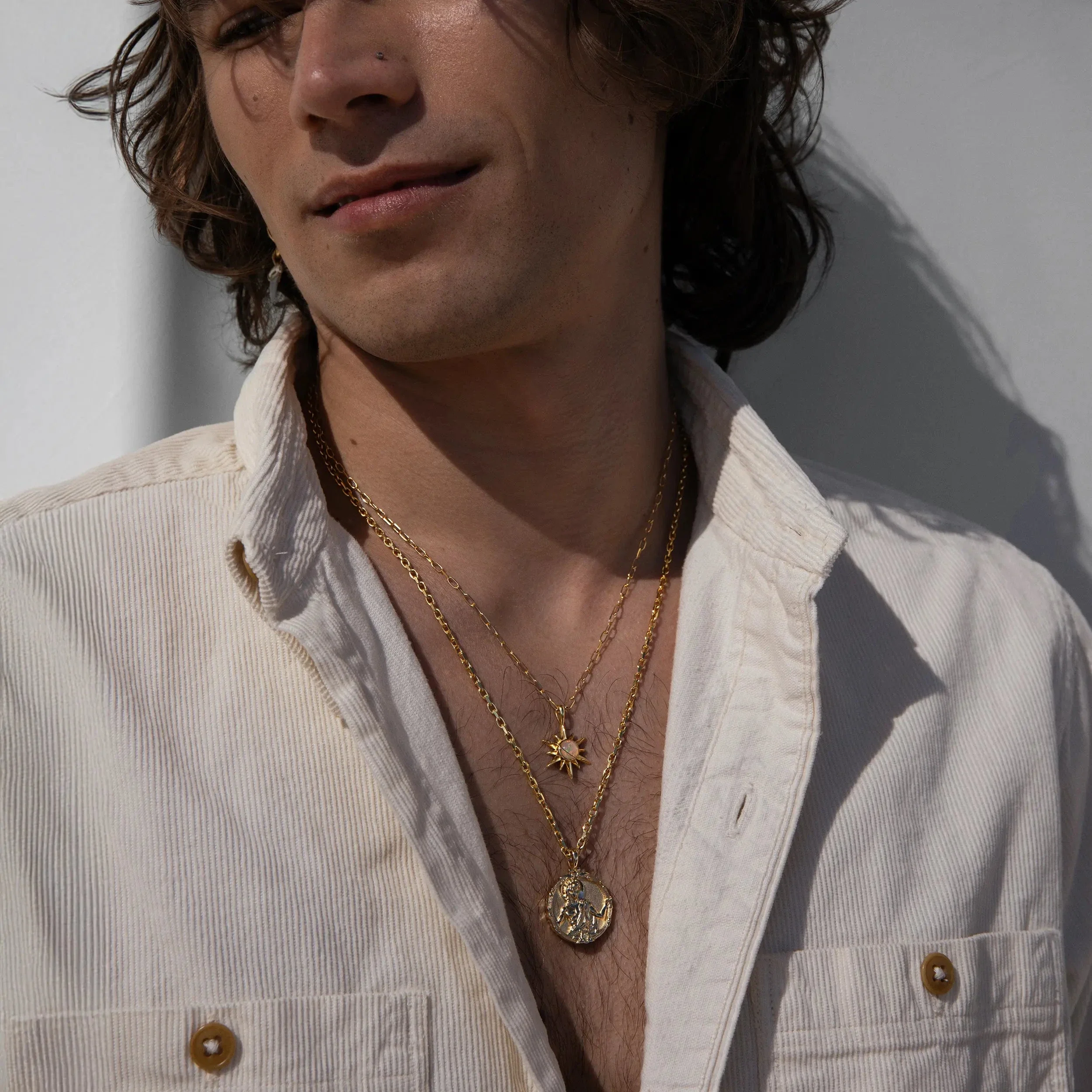 Men's Apollo and Opal Sun Necklace Set - Image 2