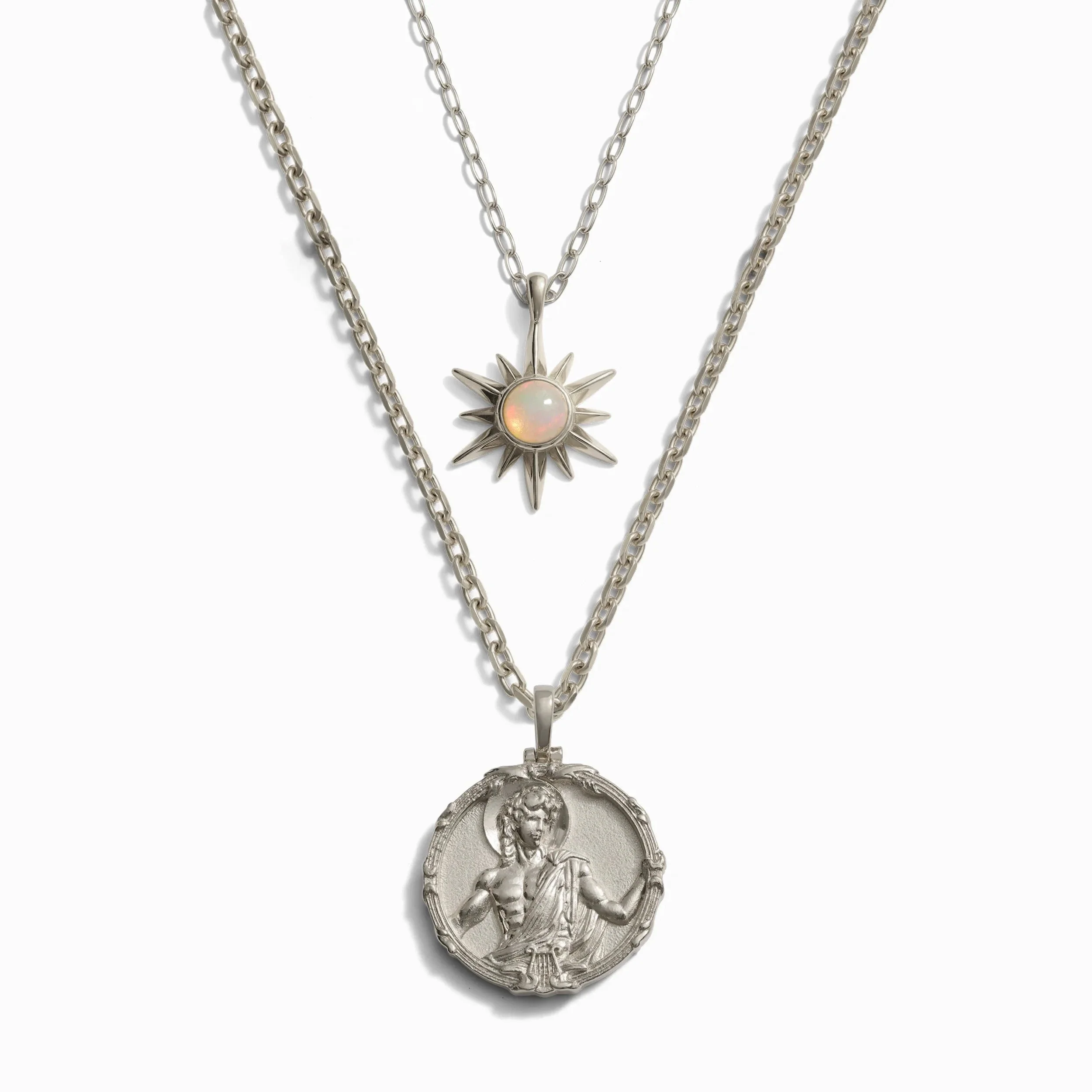 Men's Apollo and Opal Sun Necklace Set - Image 4