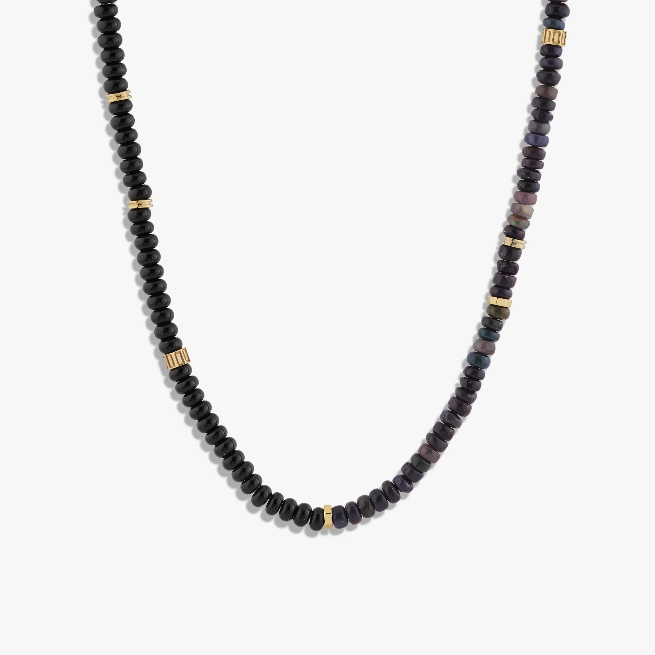 Black Opal Meditation Necklace