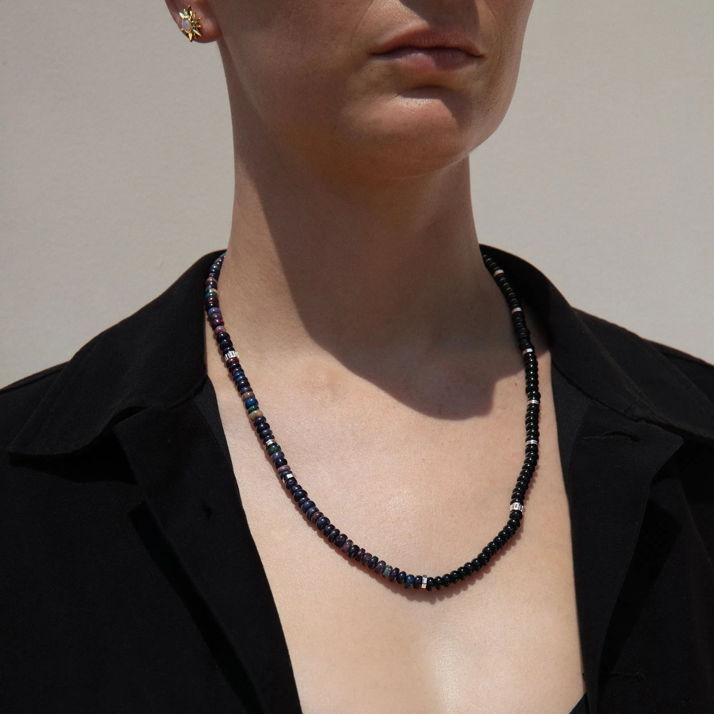 Black Opal Meditation Necklace - Image 2