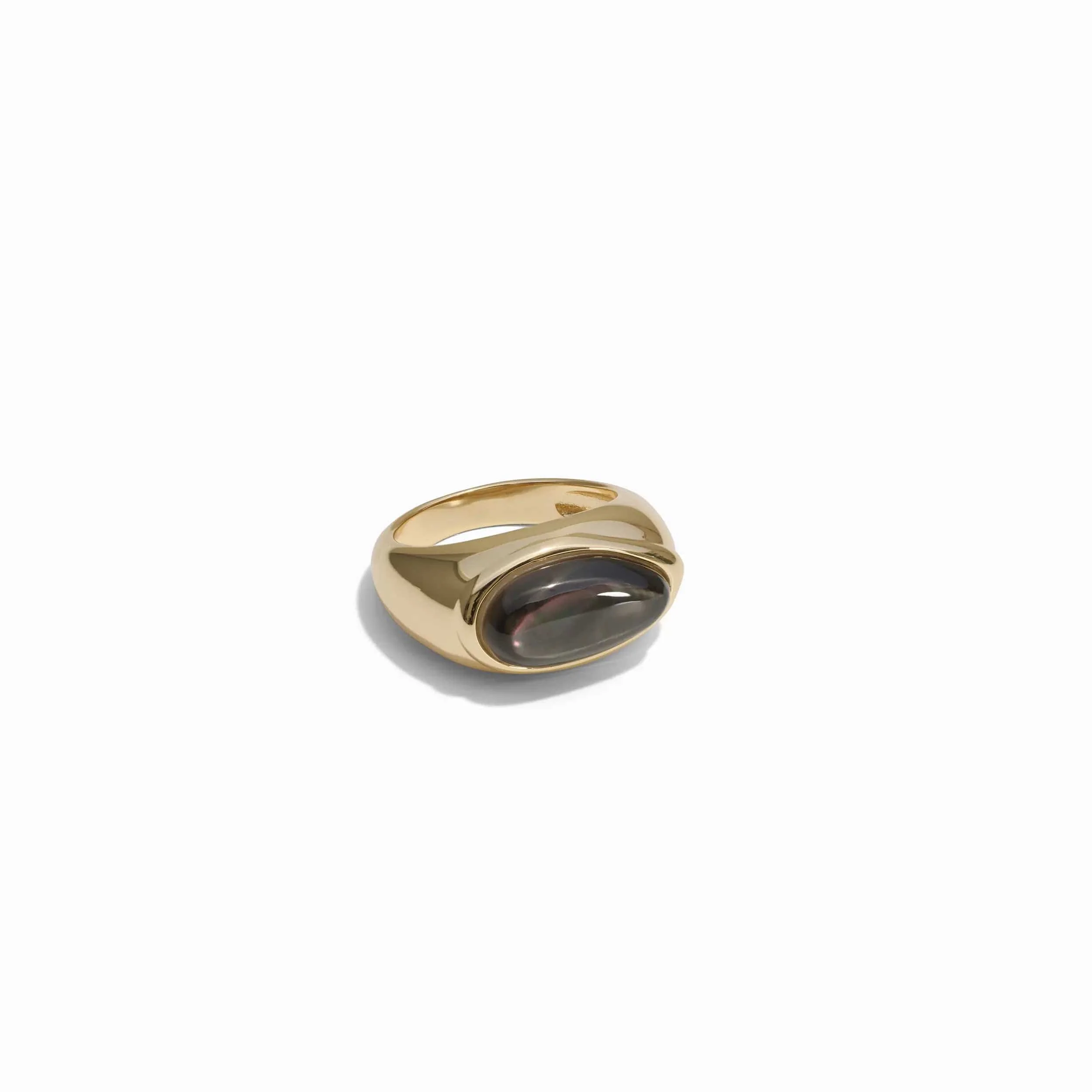 Men's Black Mother of Pearl Signet Ring - Image 7
