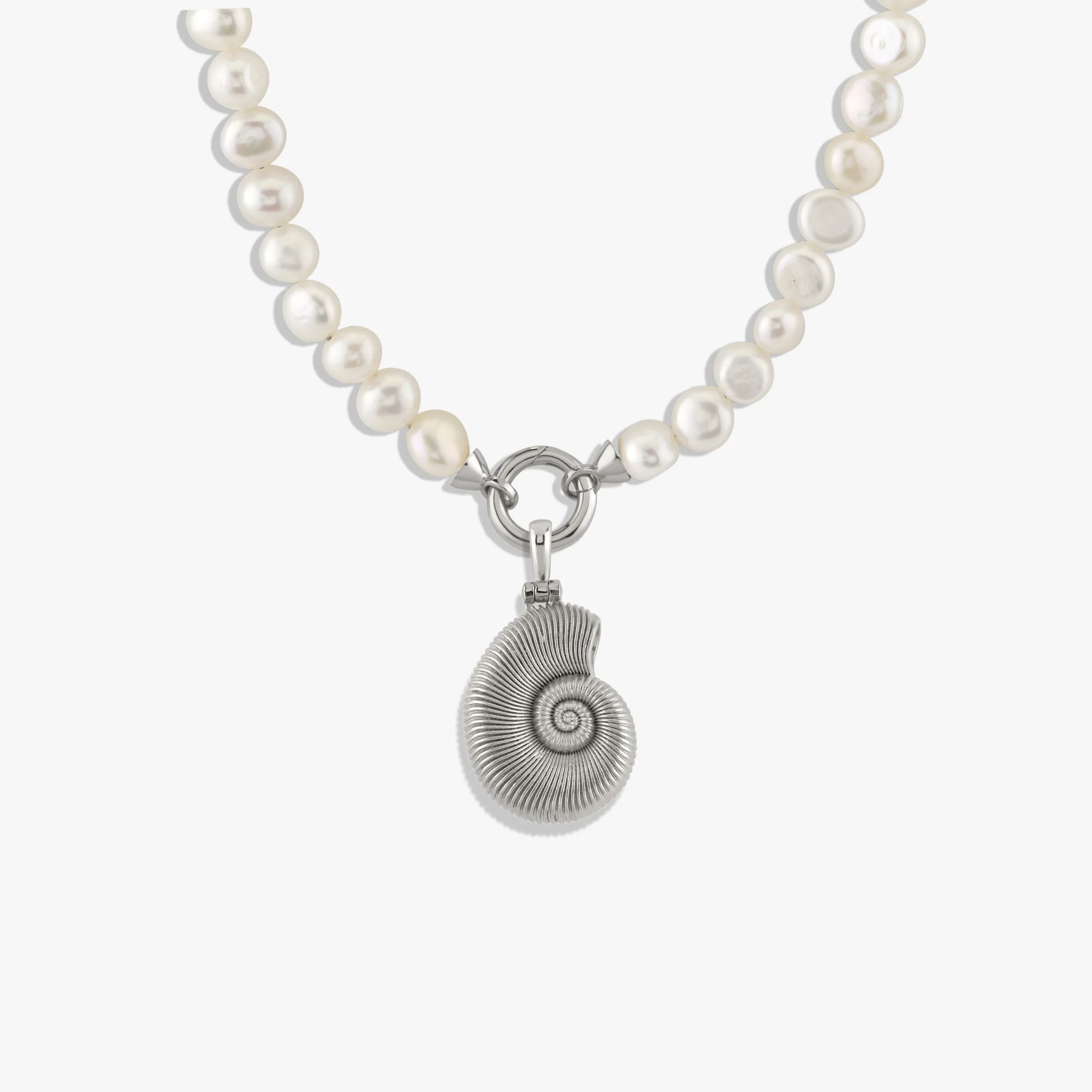 Men's Deep Sea Ammonite Shell on Pearl Collector Necklace - Image 4