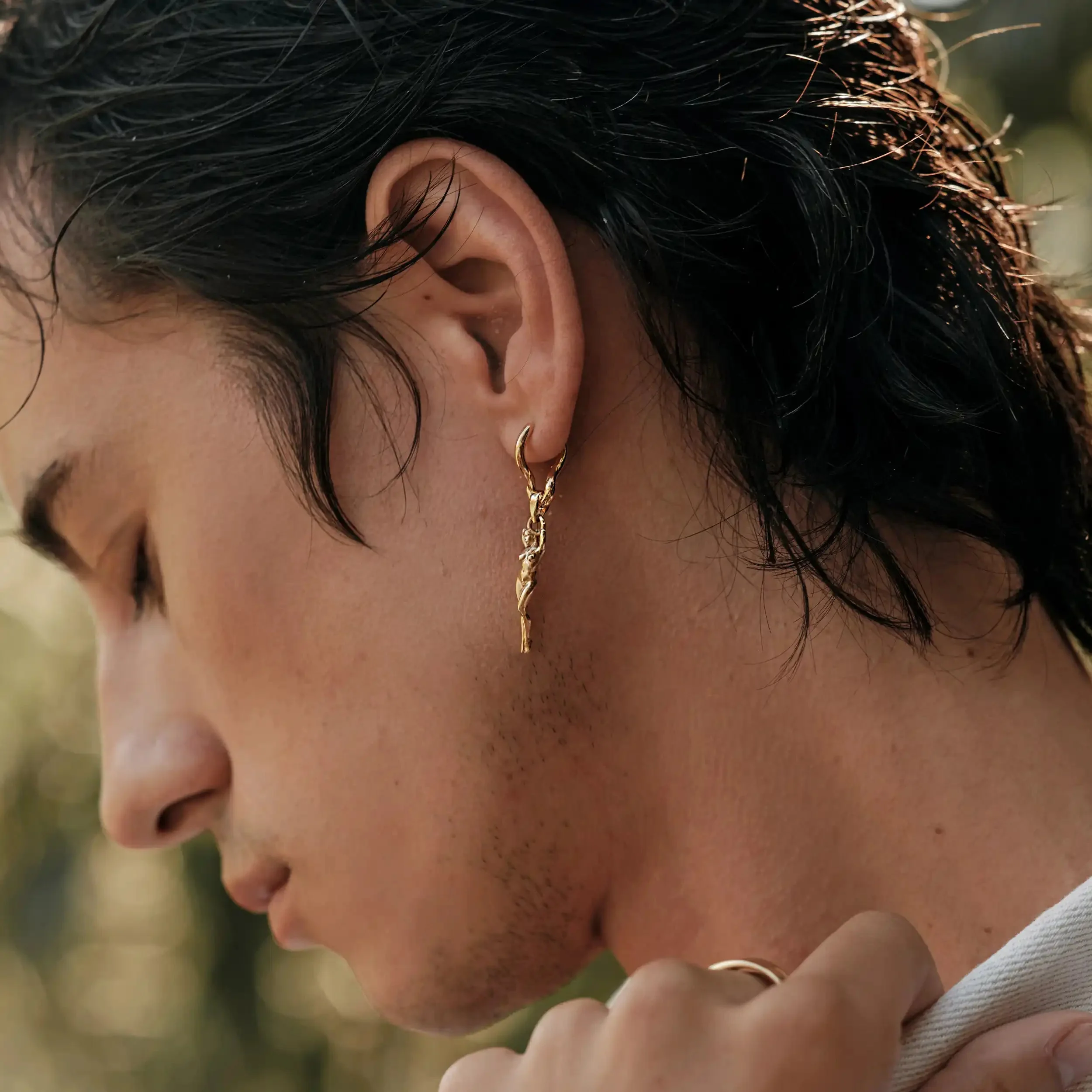 Men's Divine Feminine Charm Earring - Image 3
