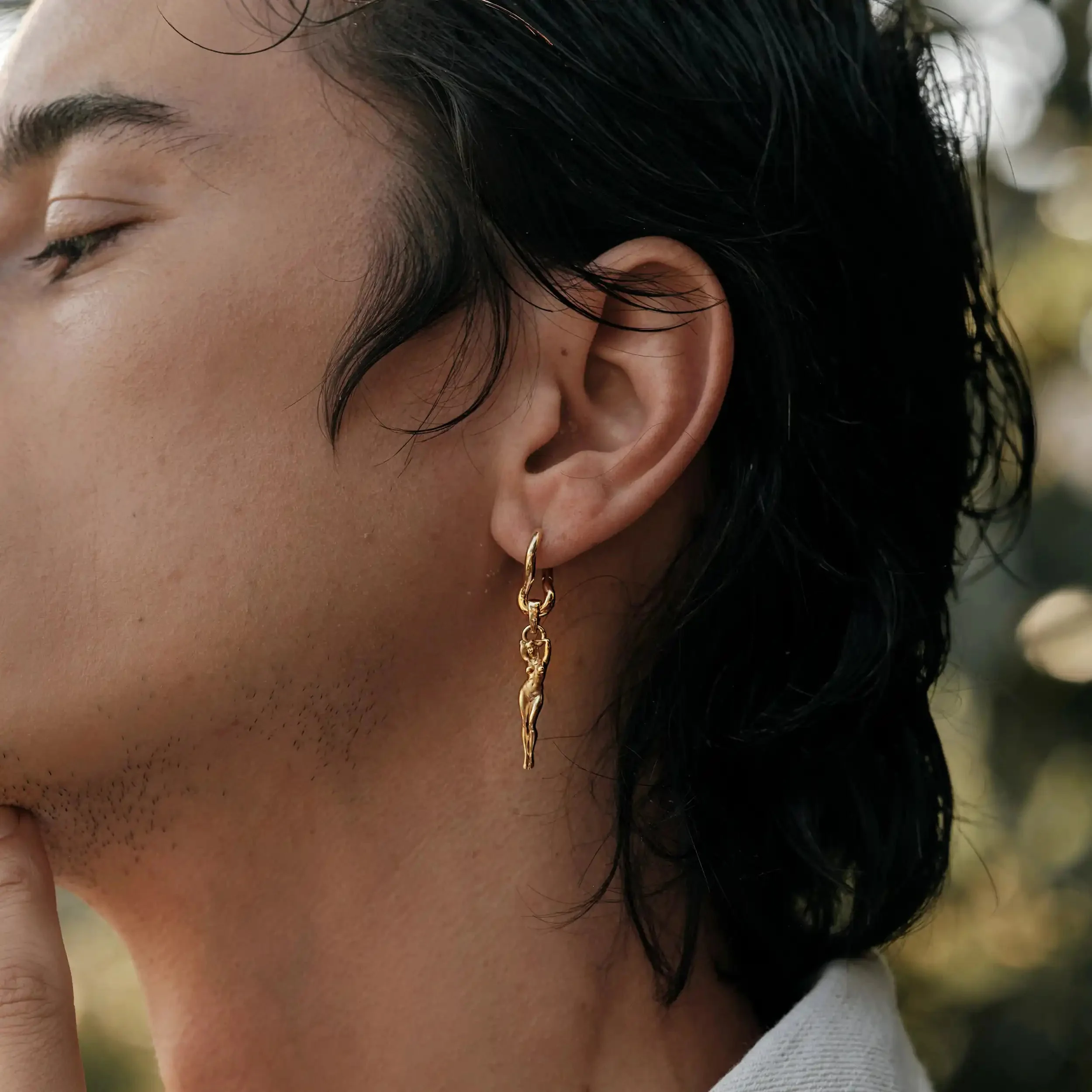 Men's Divine Feminine Charm Earring - Image 4