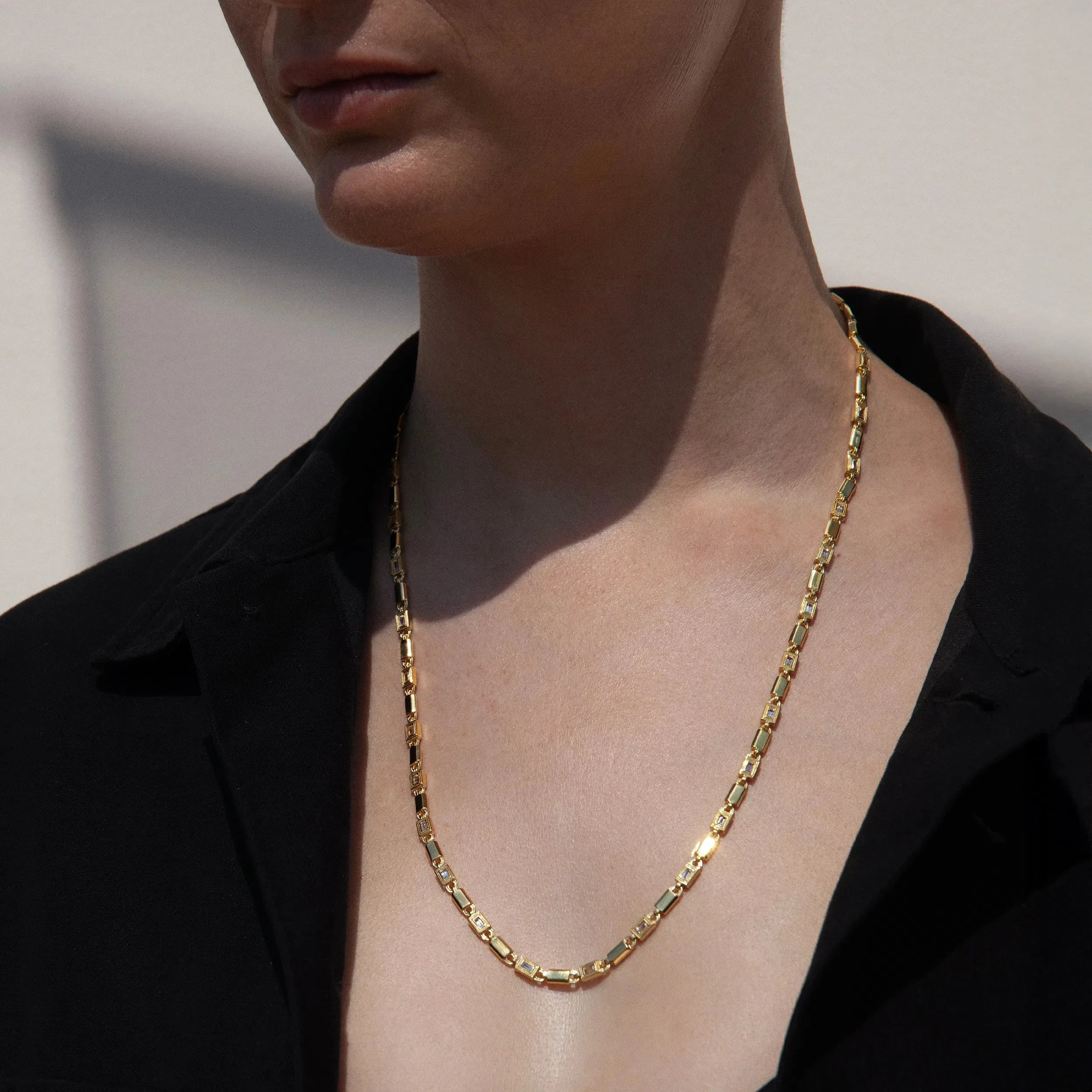 Geo Link Tennis Necklace - Image 2