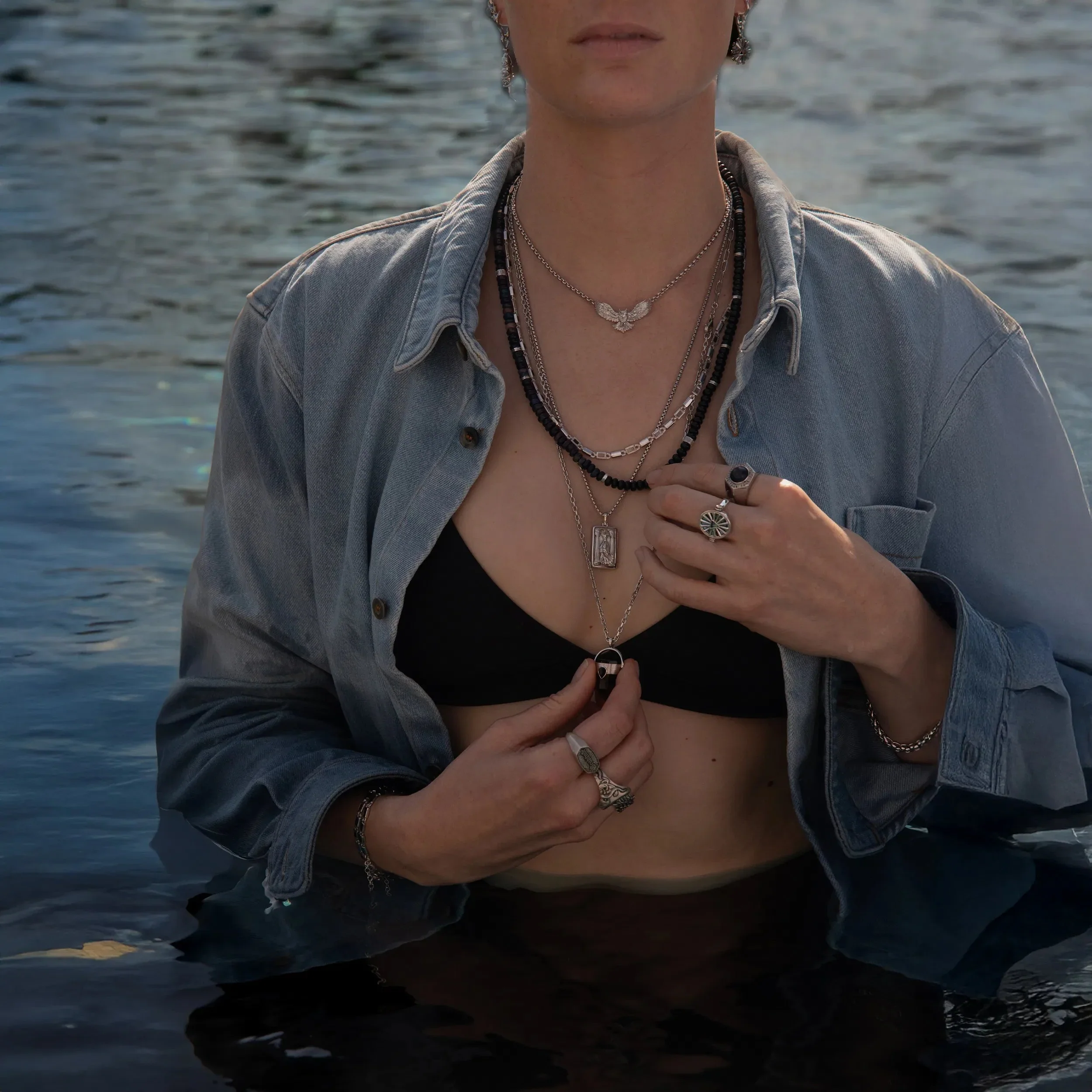 Geo Link Tennis Necklace - Image 3