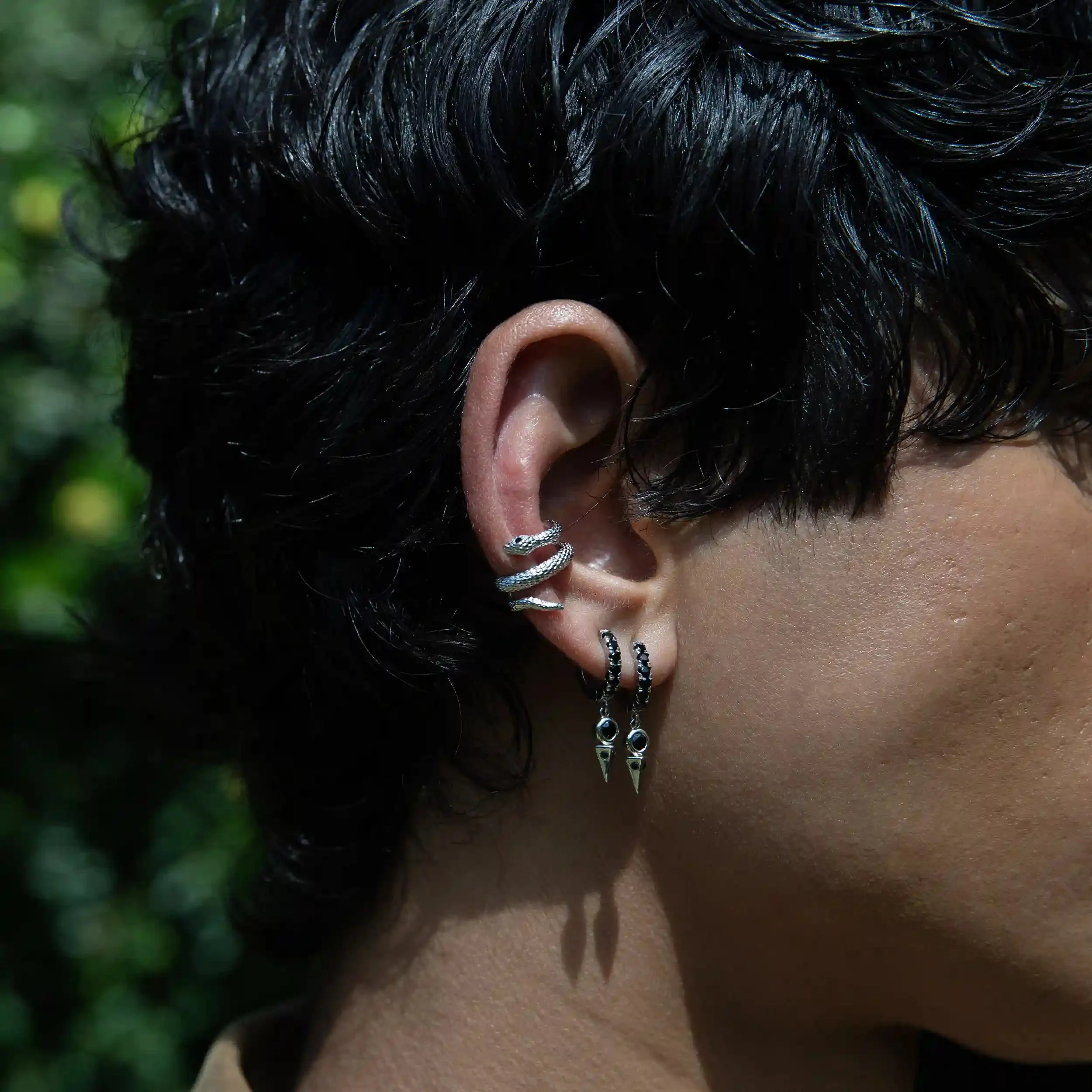 Men's Serpent’s Embrace Ear Cuff - Image 3