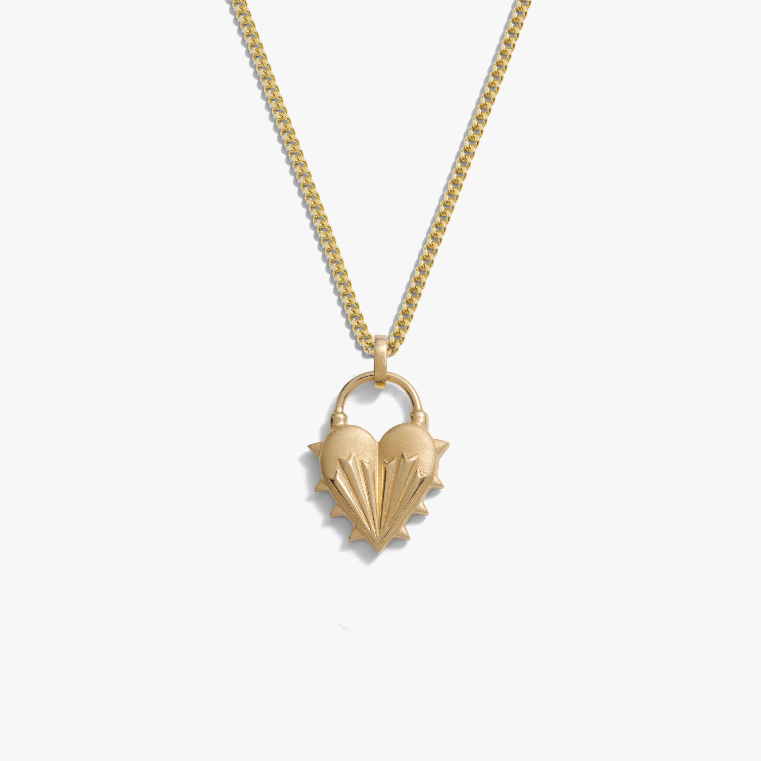 Men's Spiked Heart Necklace
