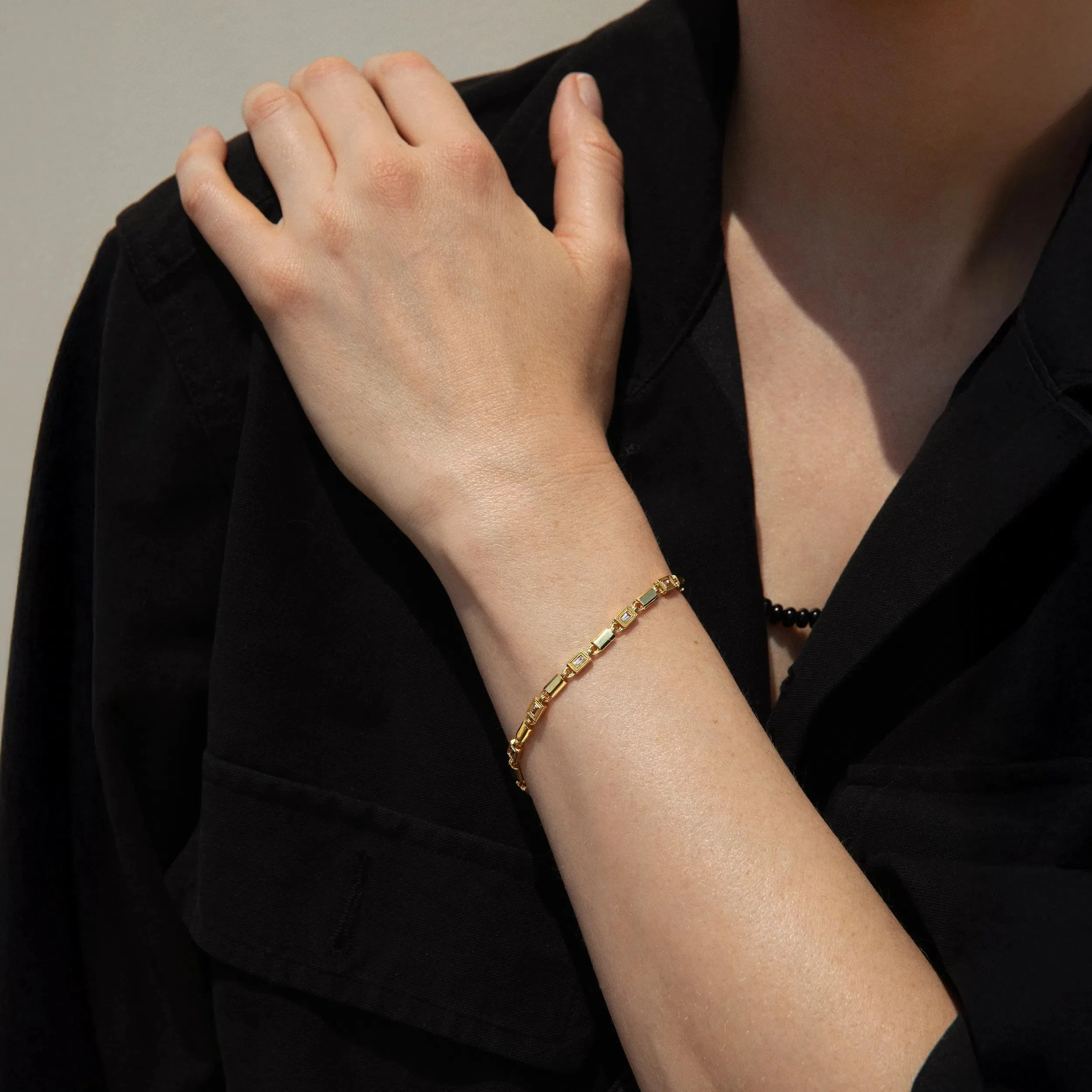 Geo Link Tennis Bracelet - Image 2