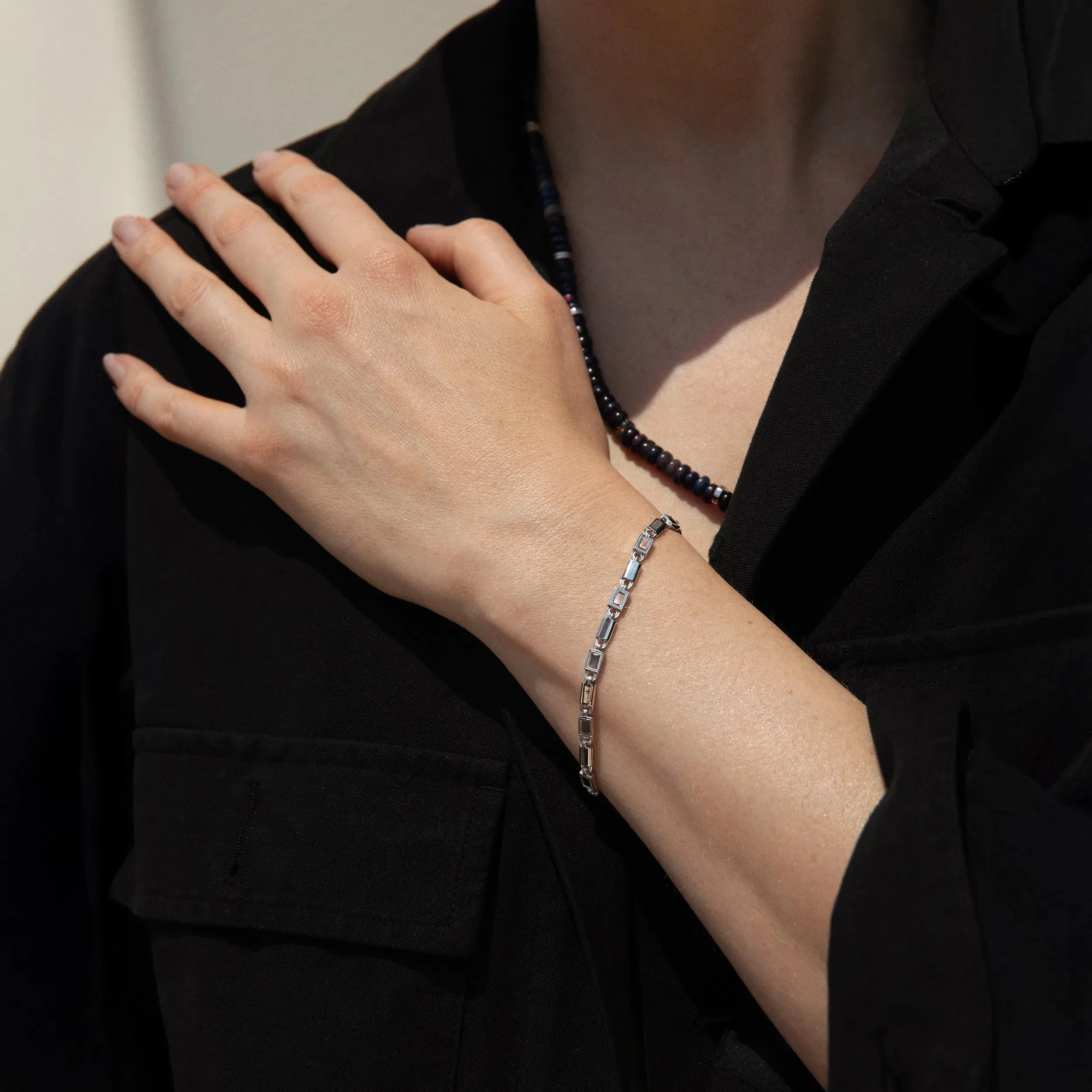 Geo Link Tennis Bracelet - Image 3