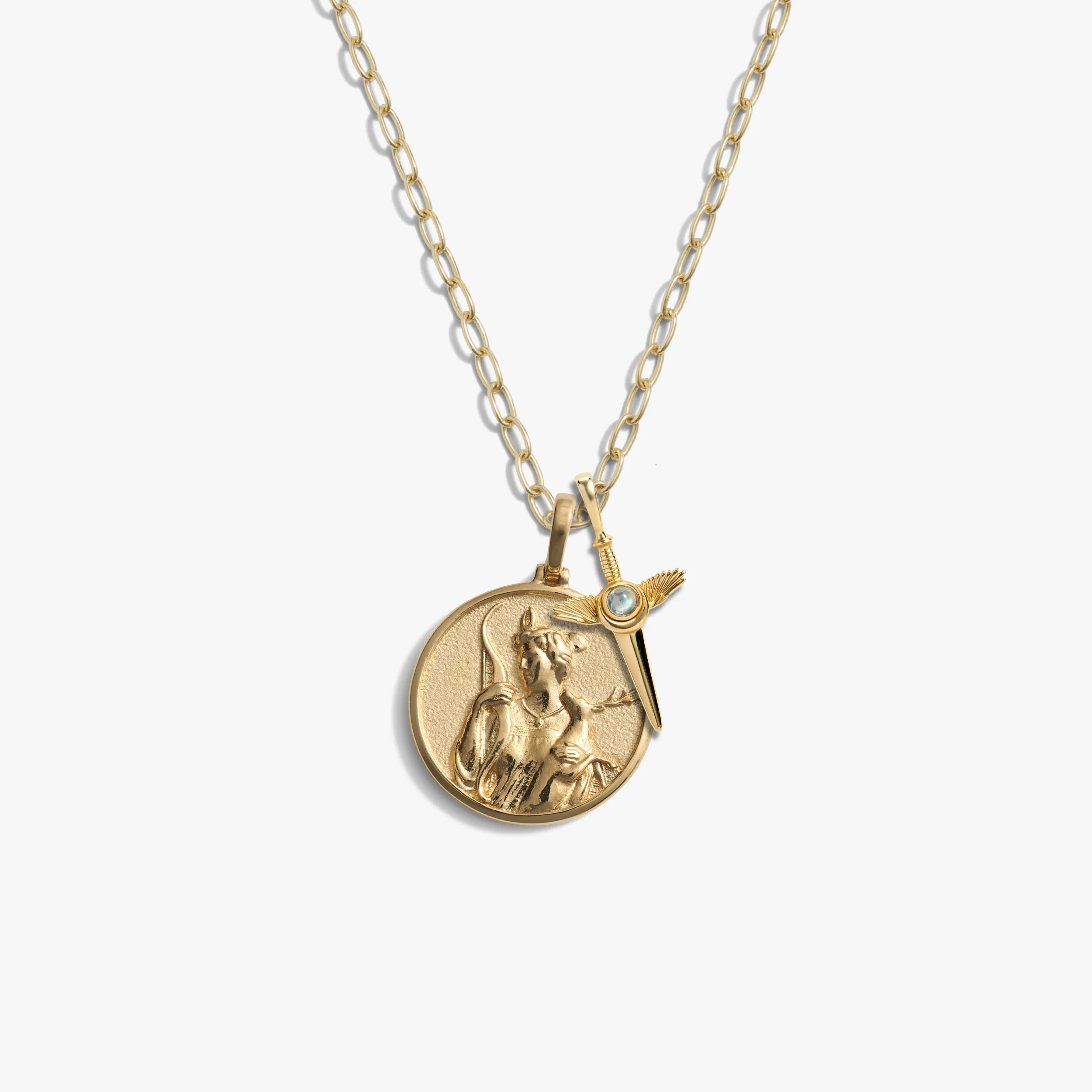 Mini Flying Dagger + Artemis Necklace Set