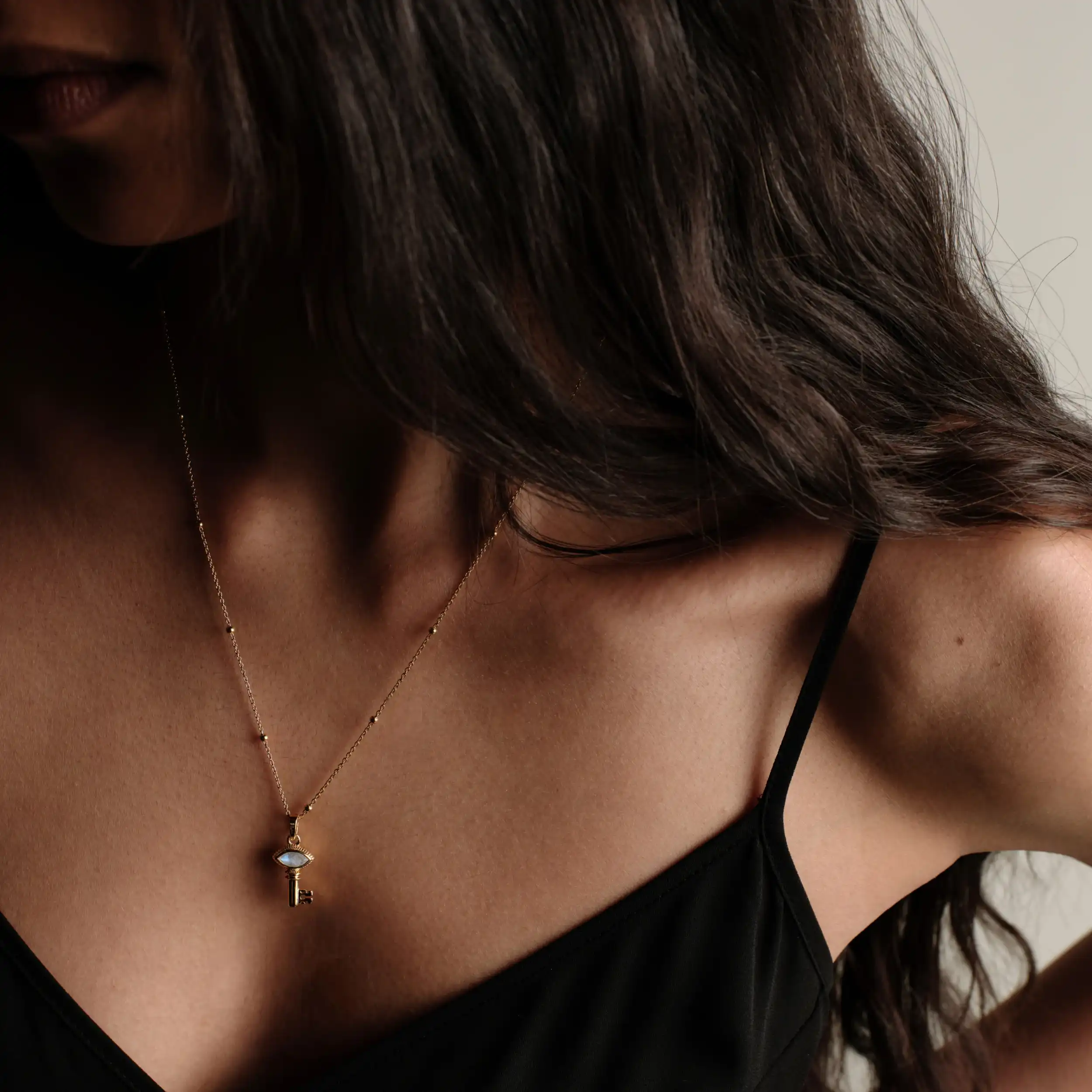 Mini Moonstone Key Amulet - Image 2