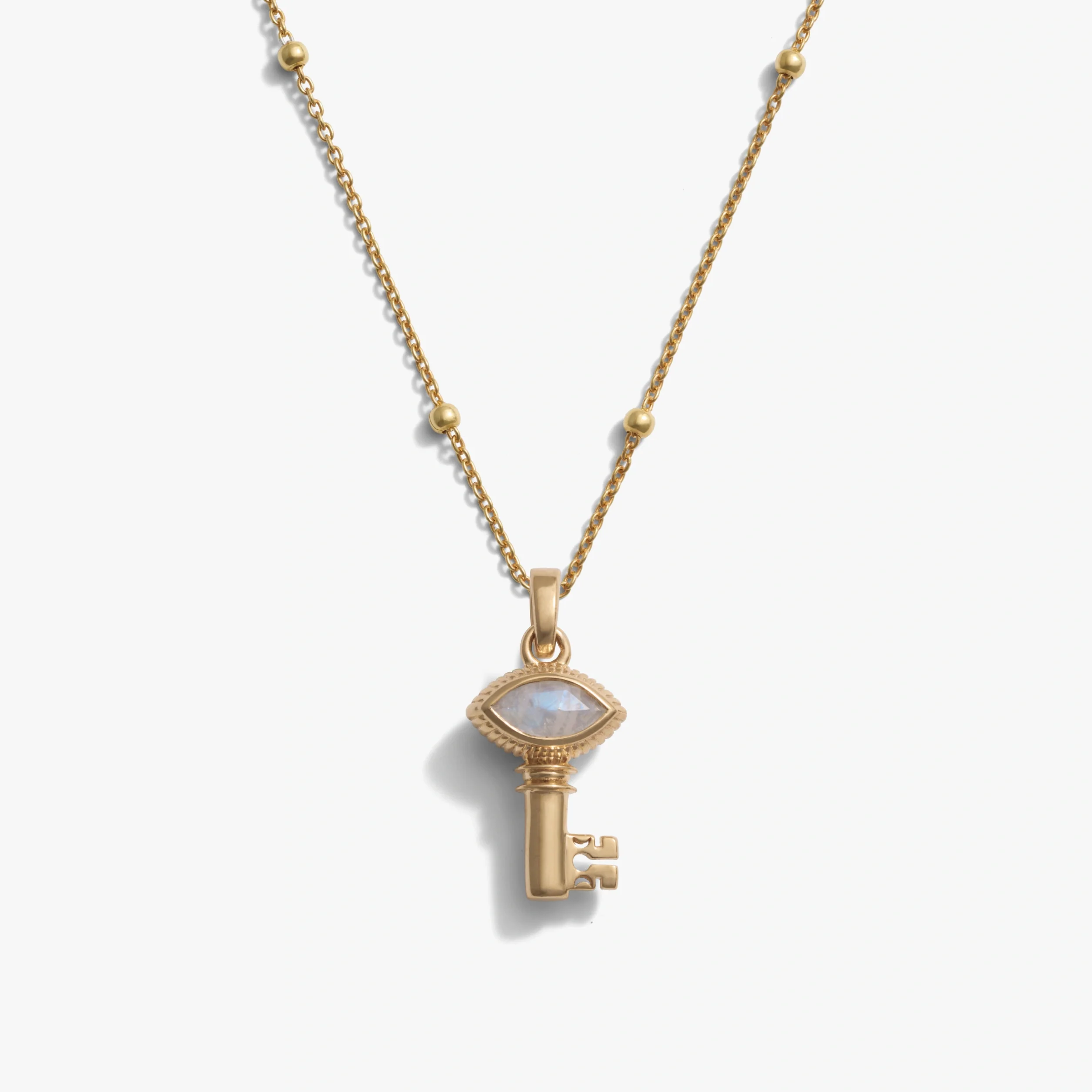 Mini Moonstone Key Necklace