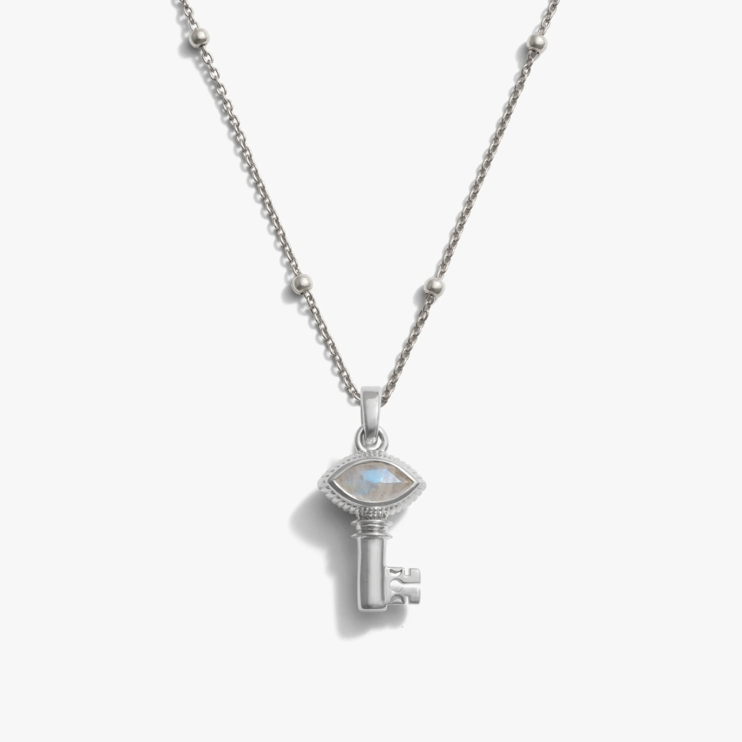 Mini Moonstone Key Necklace - Image 4