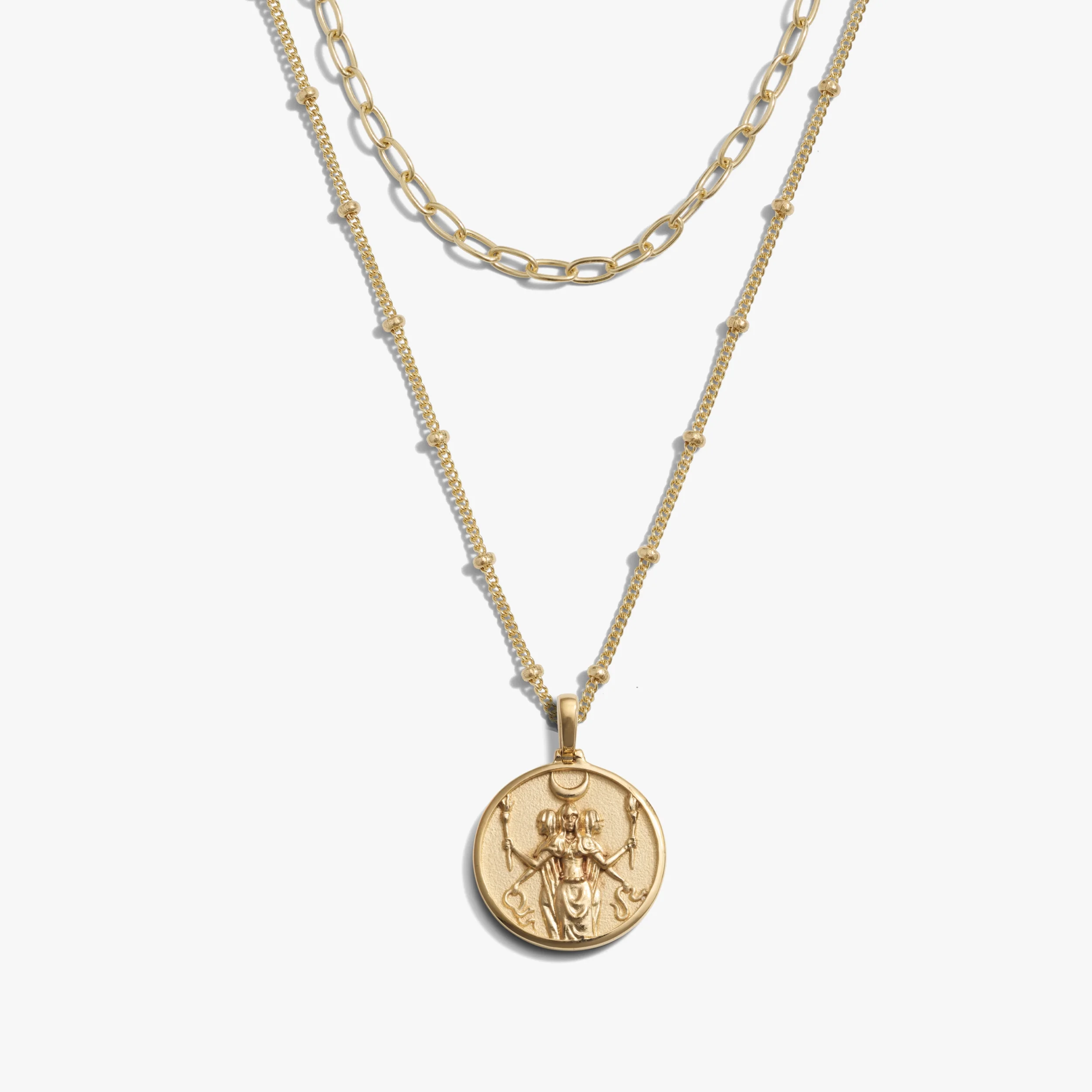 Mini Hecate + Delicate Paperclip Necklace Set