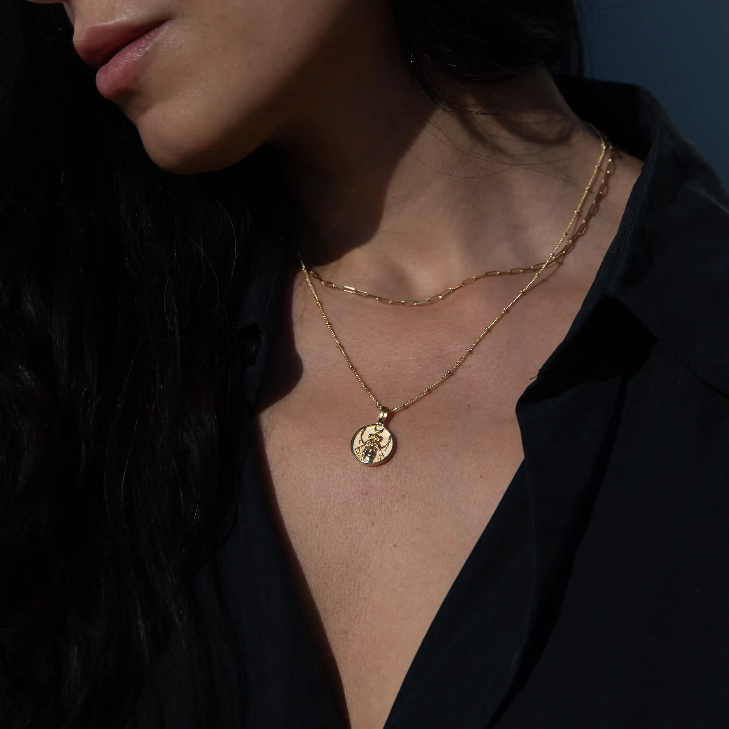 Mini Hecate + Delicate Paperclip Necklace Set - Image 2