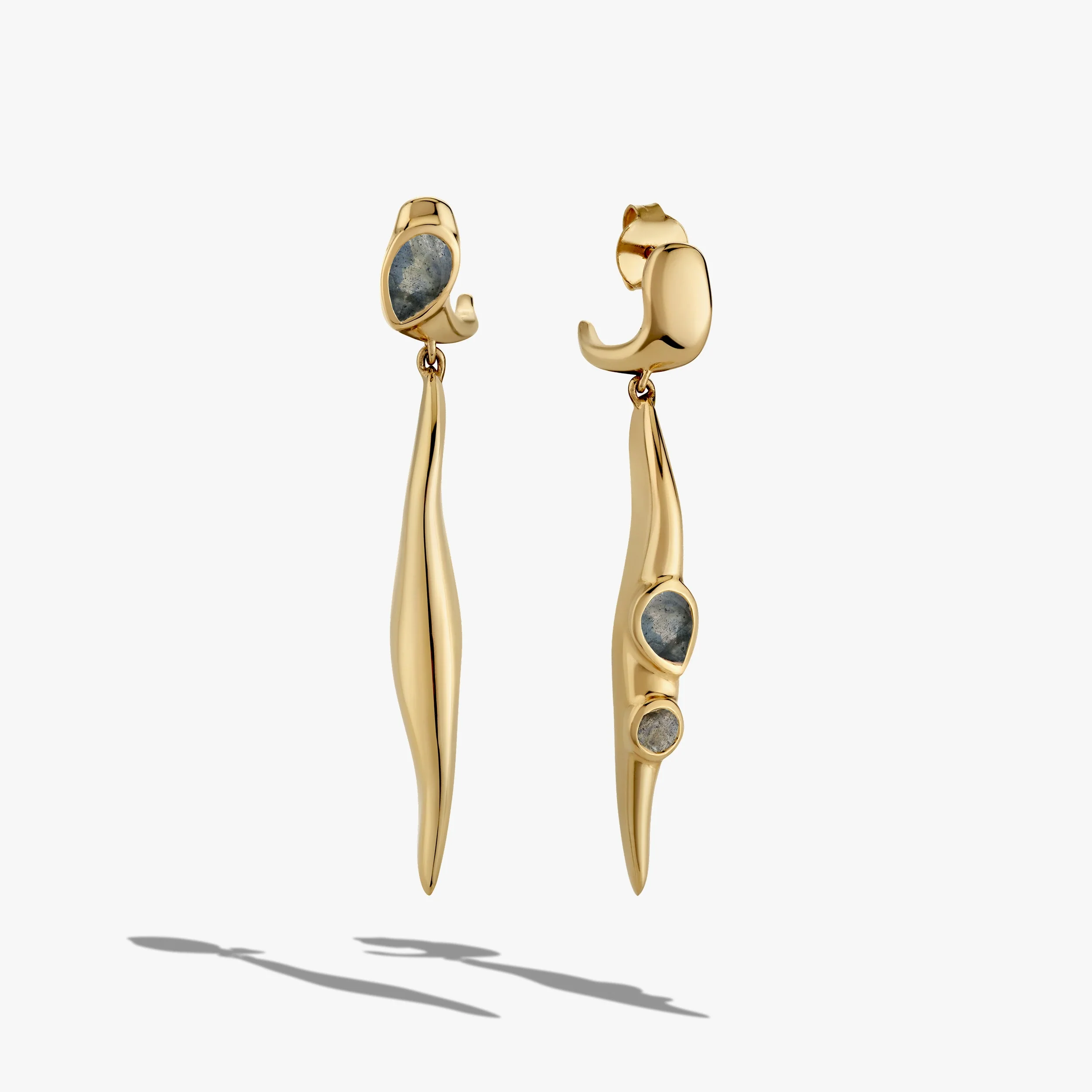 Molten Gemstone Drop Earrings