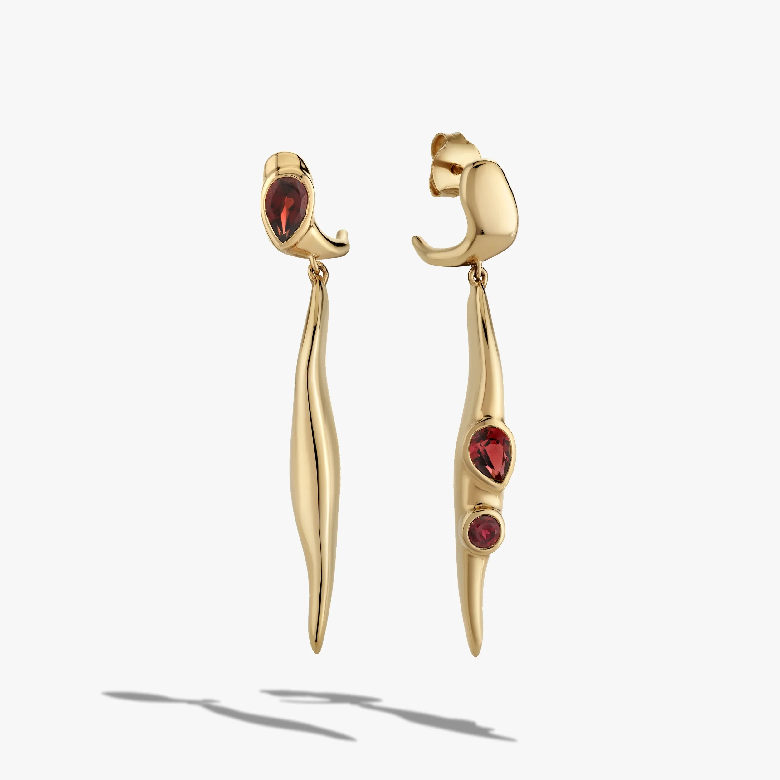 Molten Gemstone Drop Earrings - Image 5
