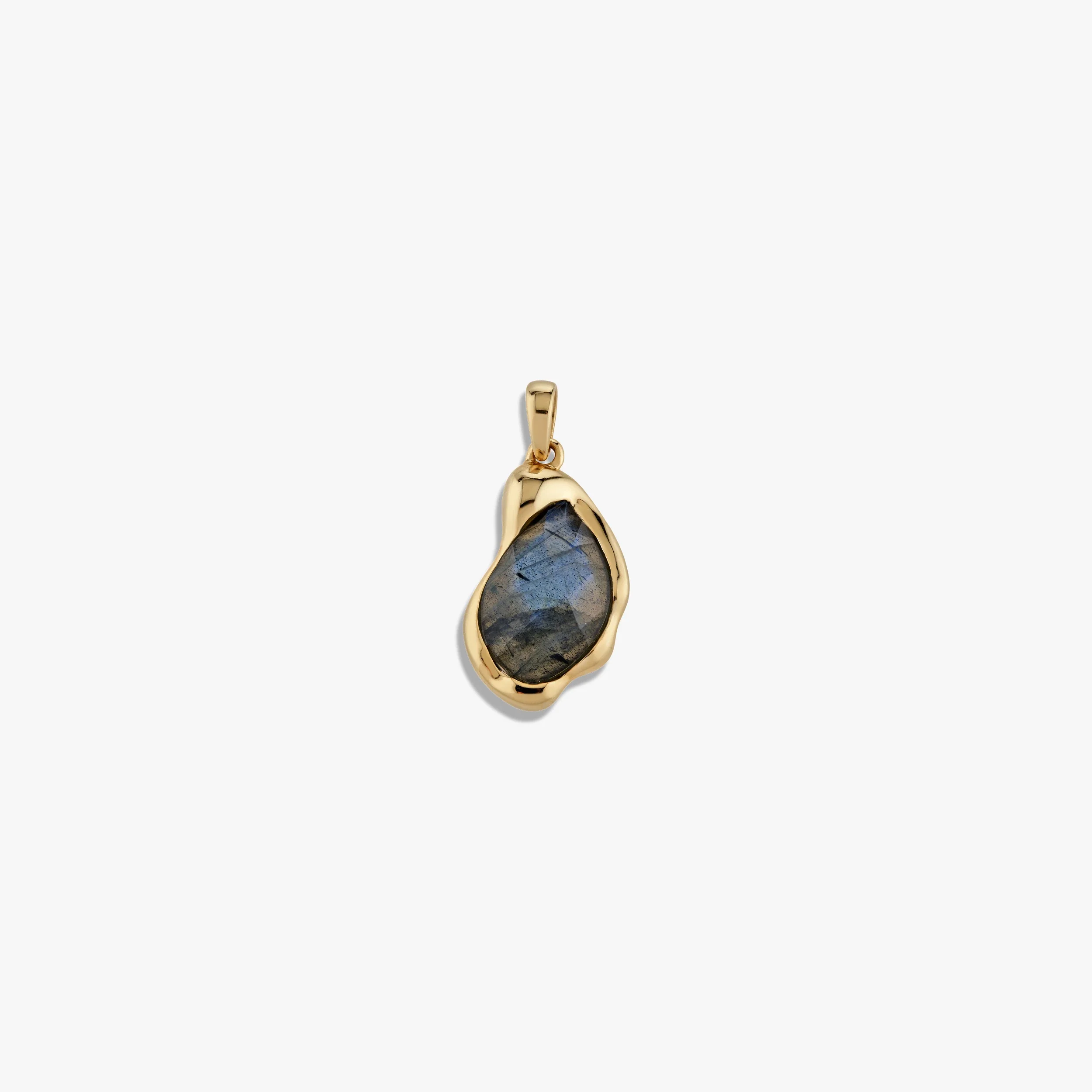 Molten Gemstone Teardrop Pendant