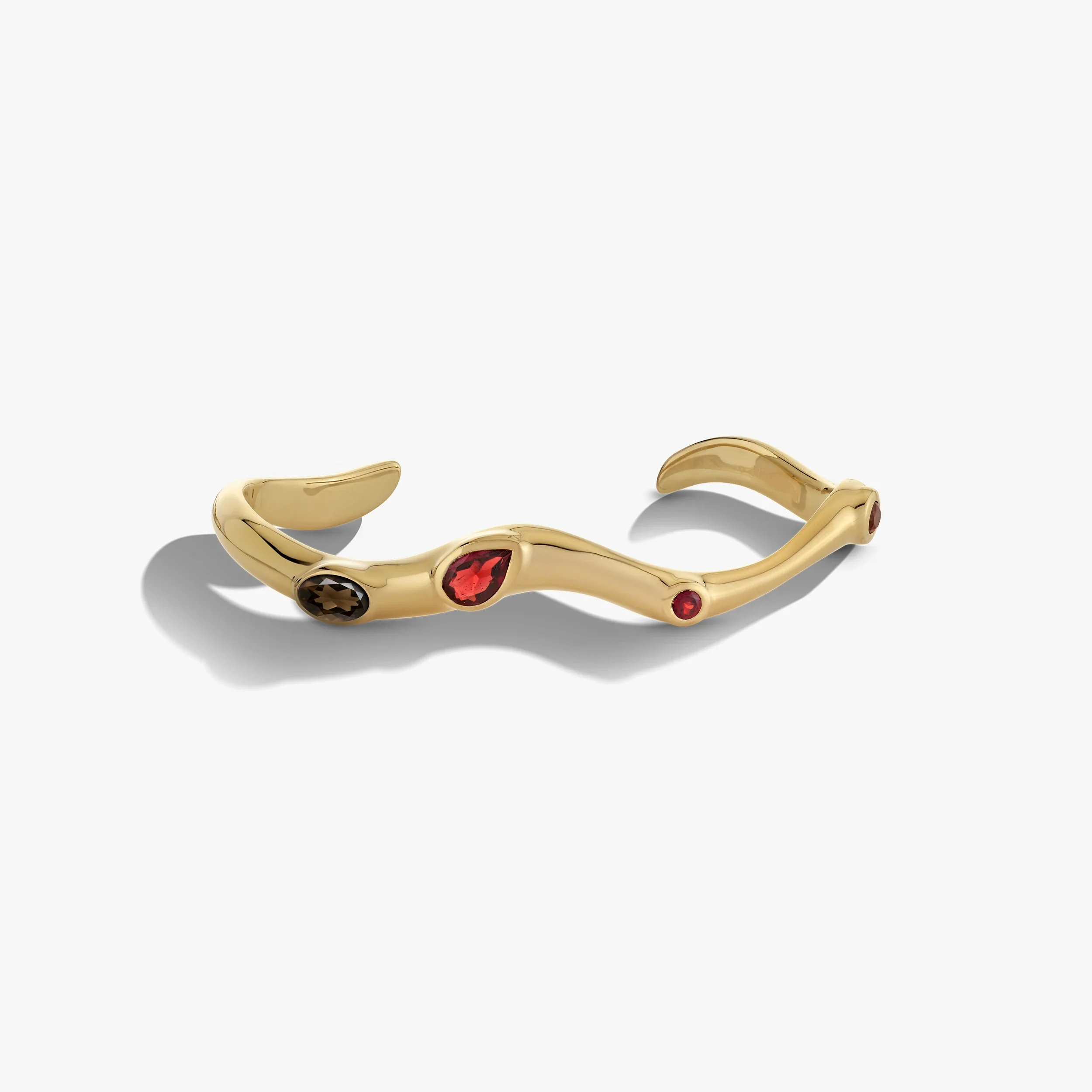 Molten Scattered Gemstone Cuff Bracelet