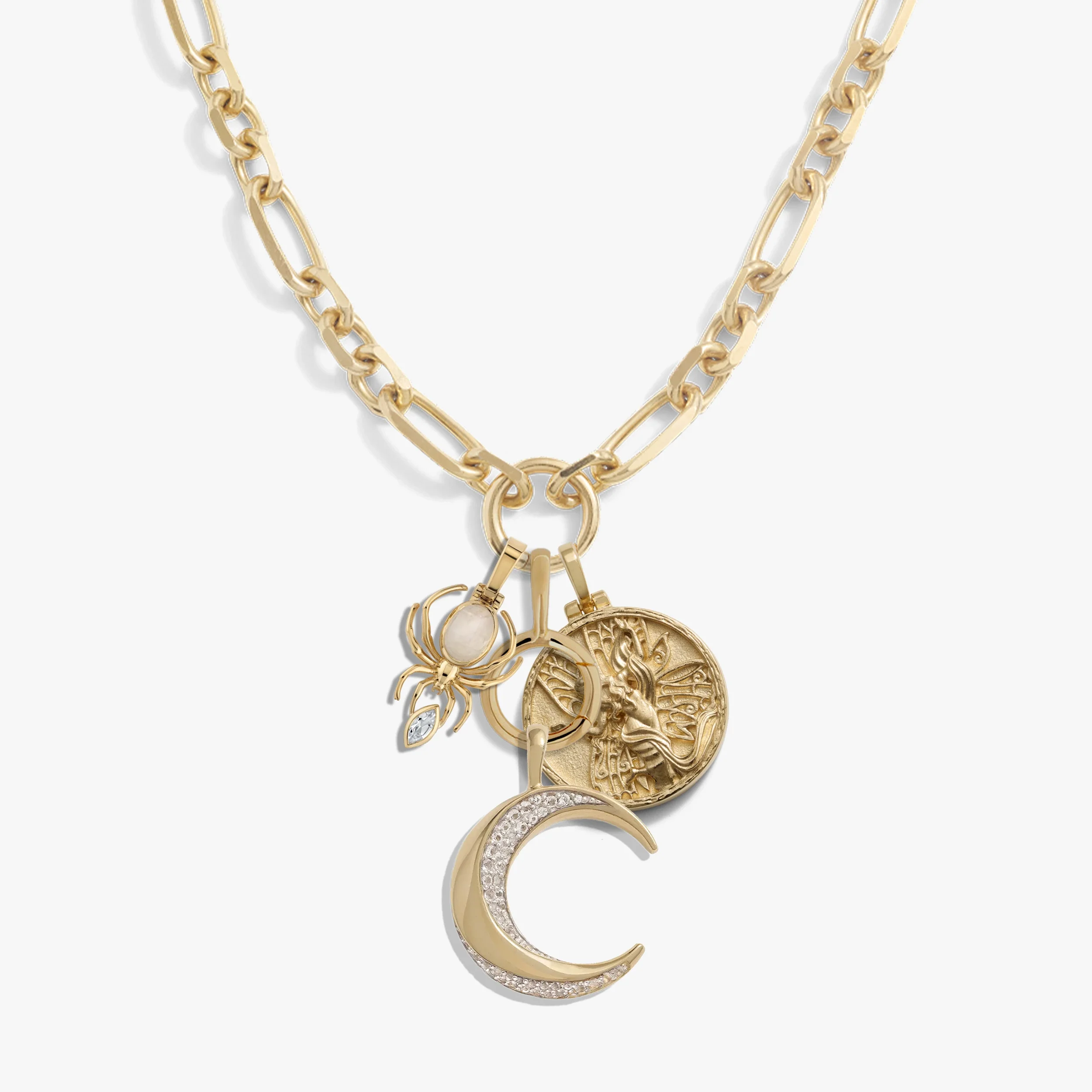 Moon Fairy Charm Necklace