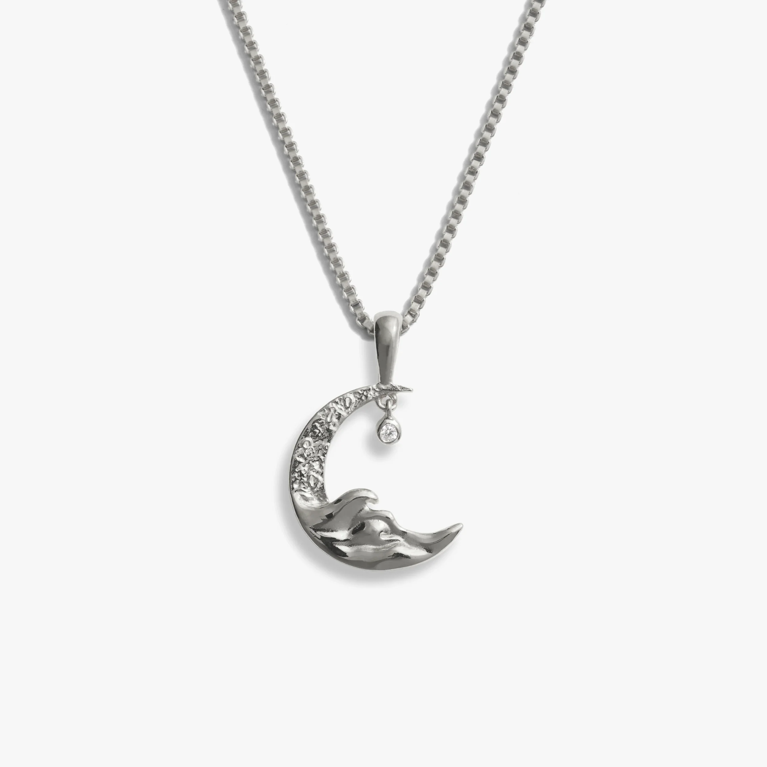 Diamond Moon Wave Necklace - Image 7