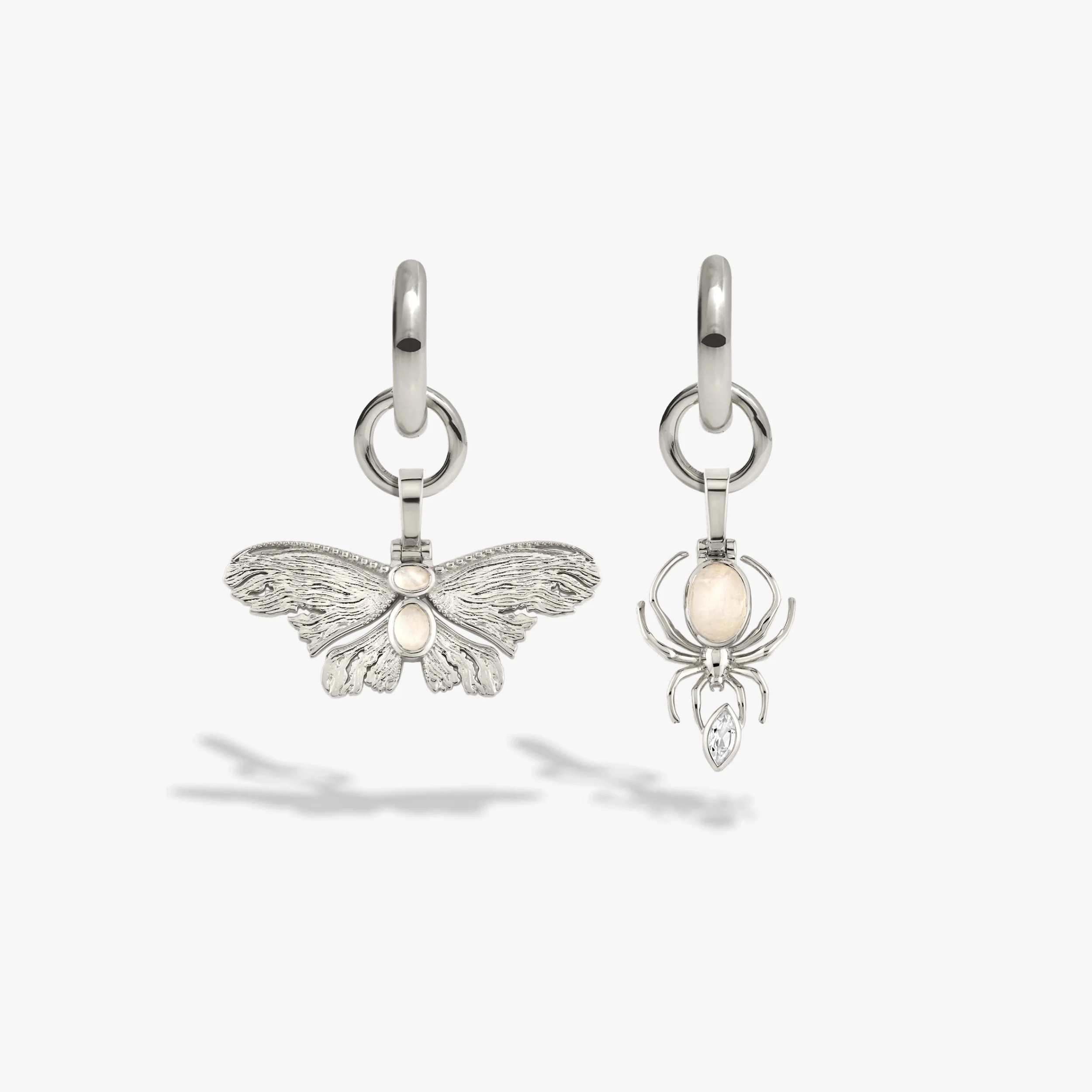 Moonstone Insects Charm Earrings
