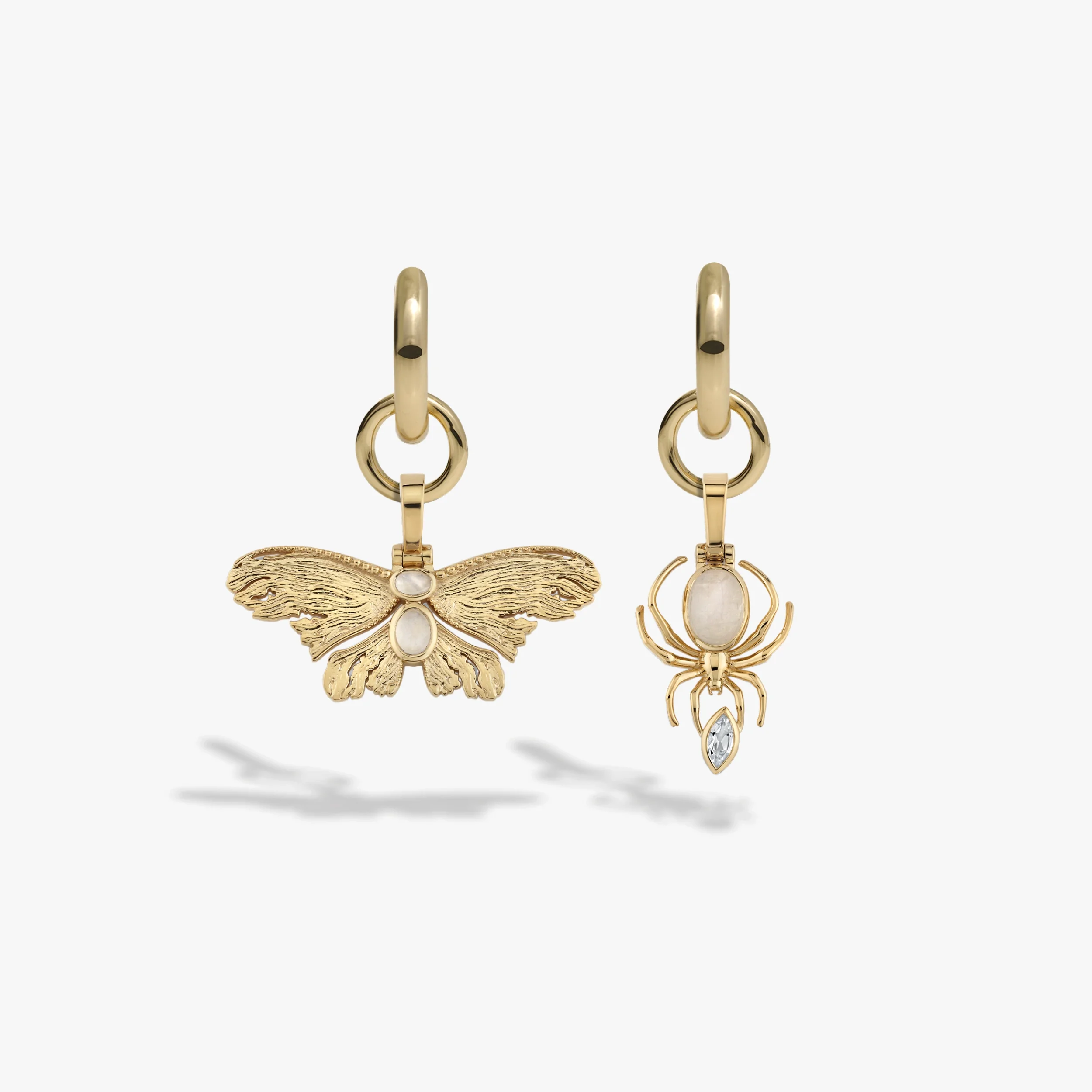 Moonstone Insects Charm Earrings - Image 6