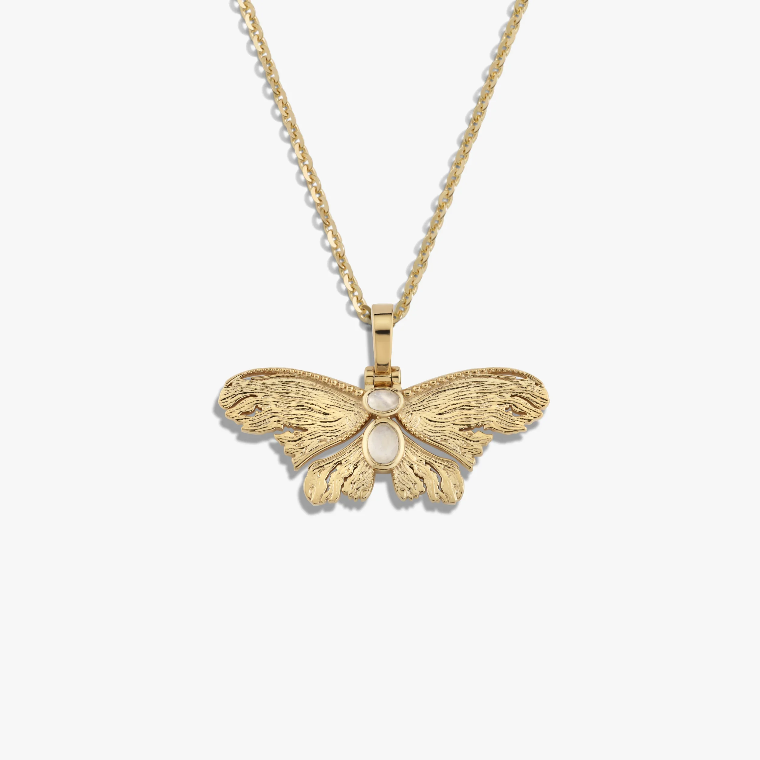 Moonstone Moth Necklace