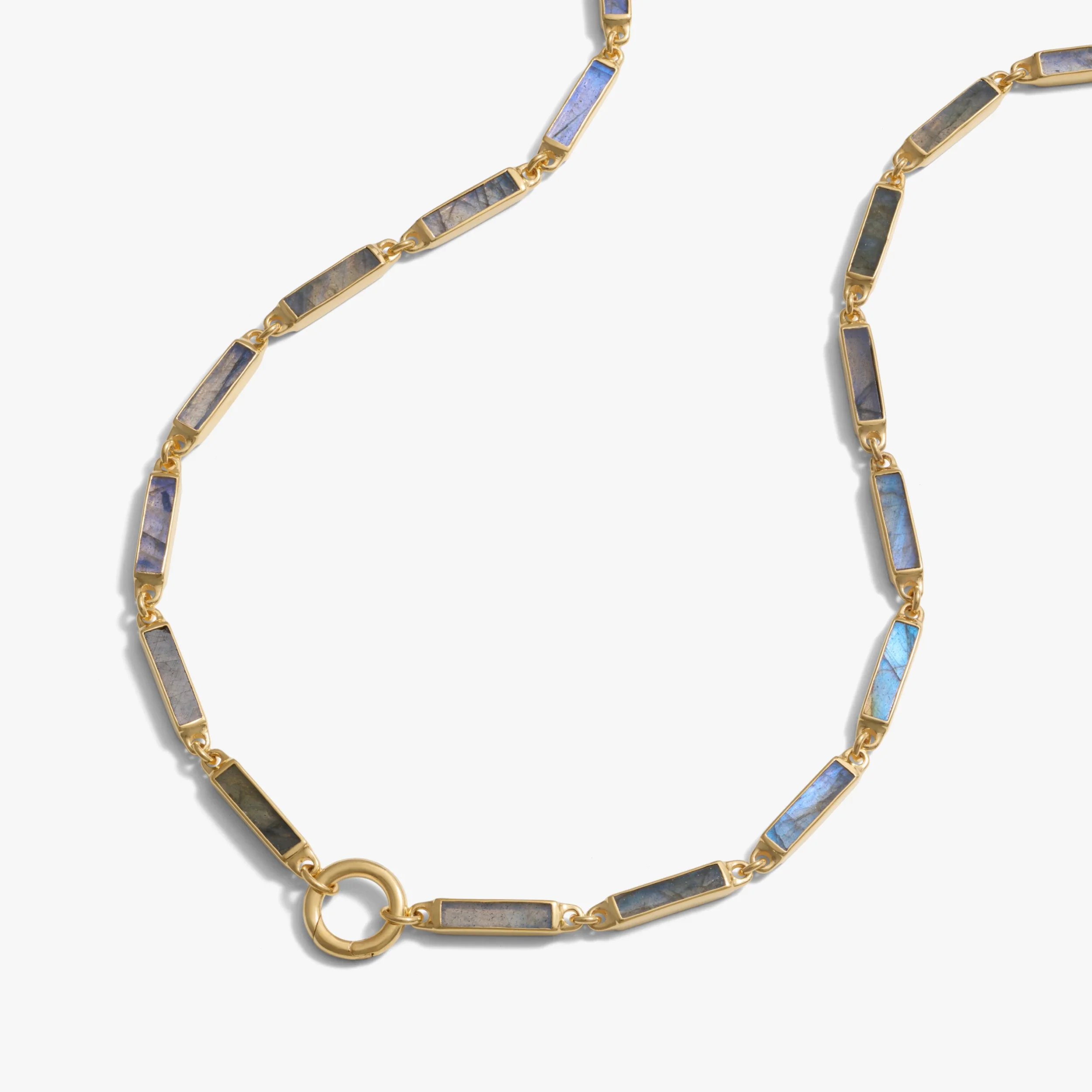 Gemstone Bar Charm Necklace - Image 3