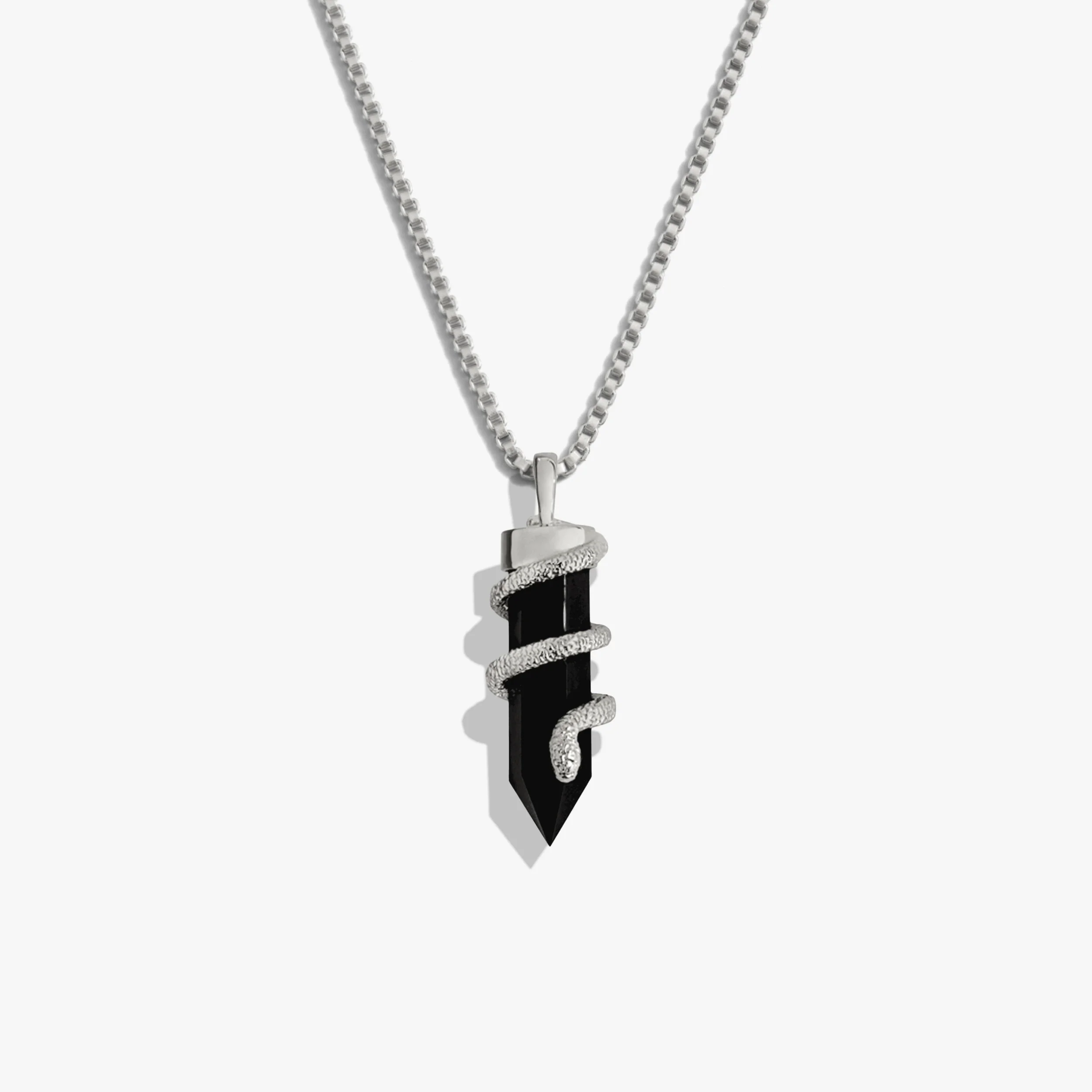 Onyx Crystal Snake Necklace - Image 6