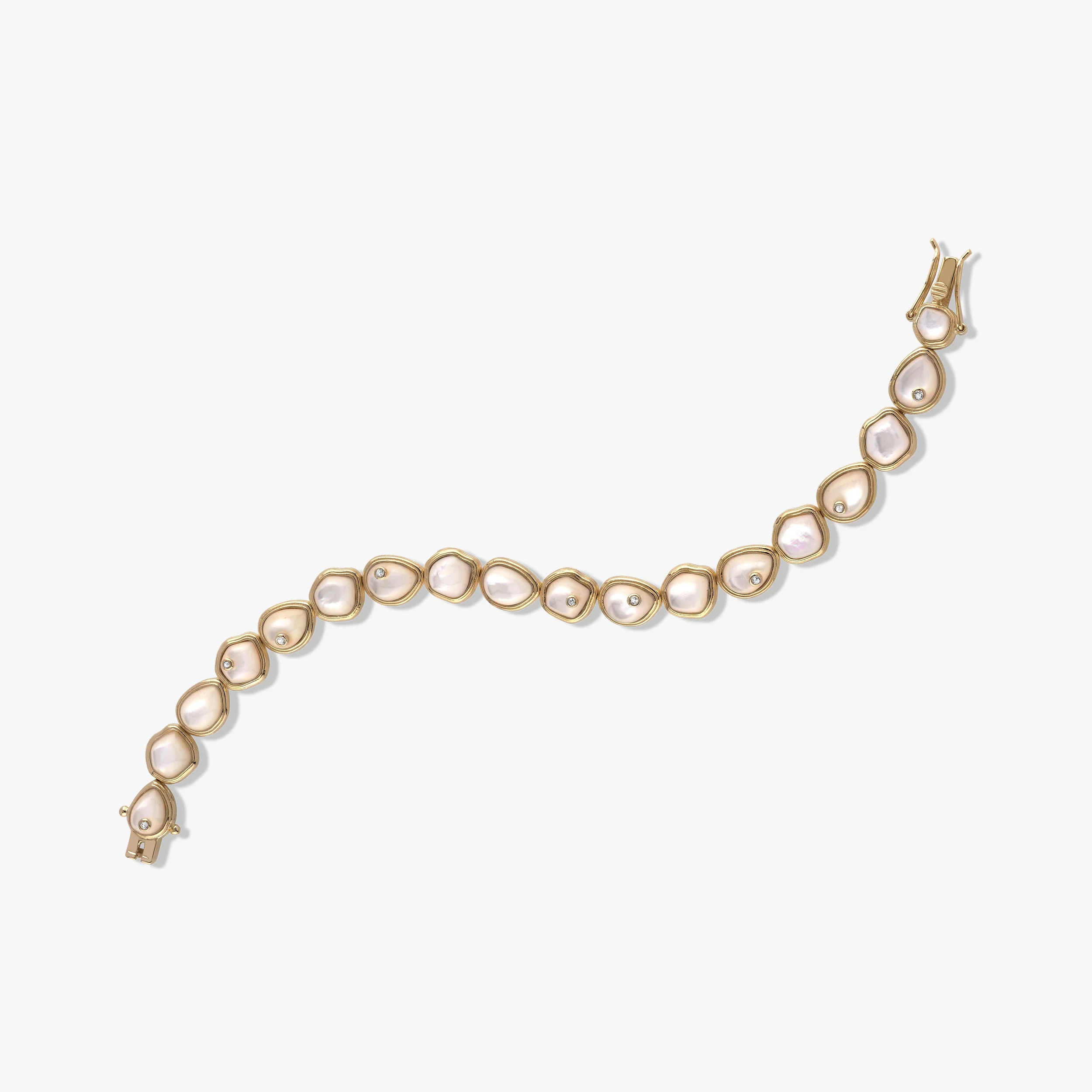 Organic Pearl Gemstone Tennis Bracelet - Image 4