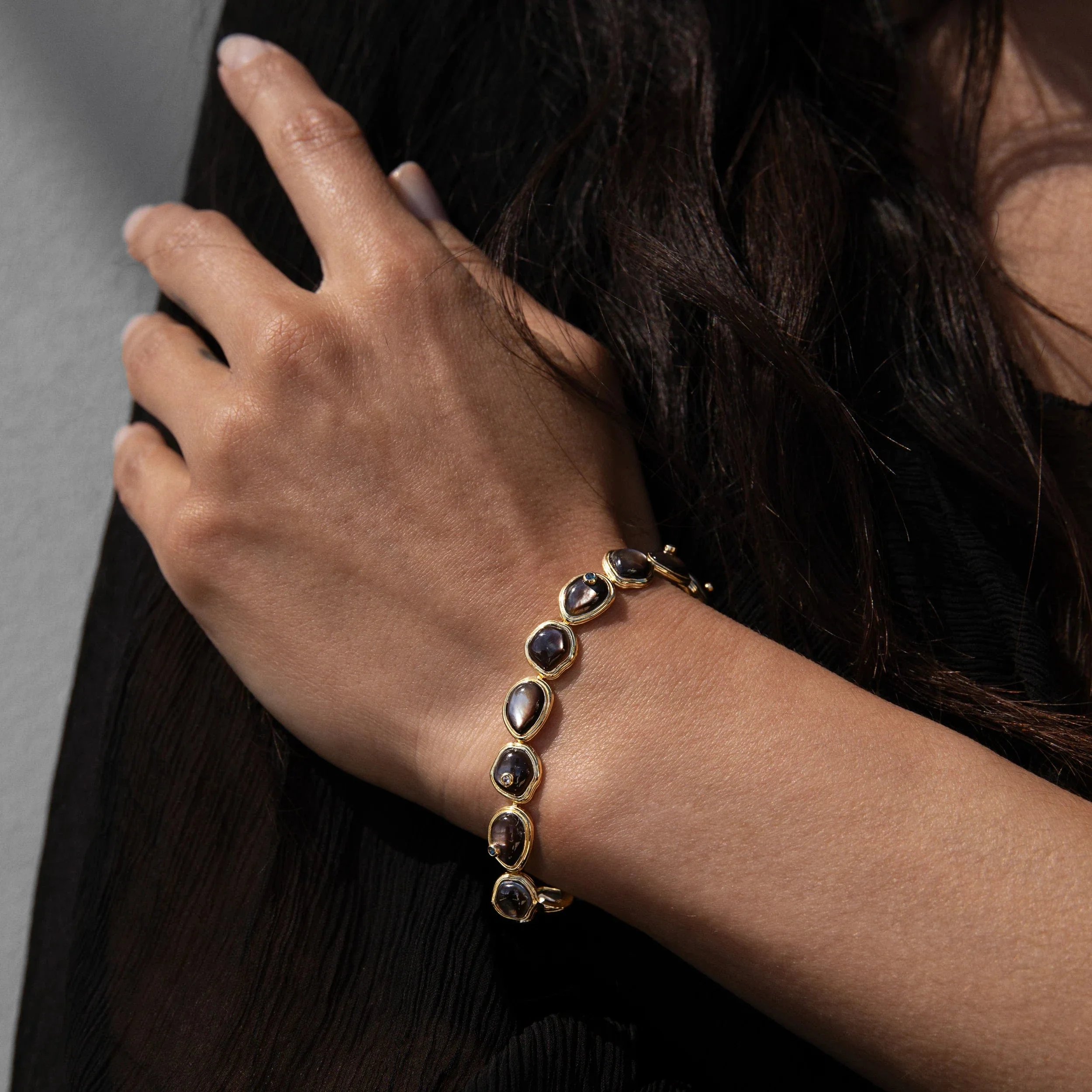 Organic Pearl Gemstone Tennis Bracelet - Image 8