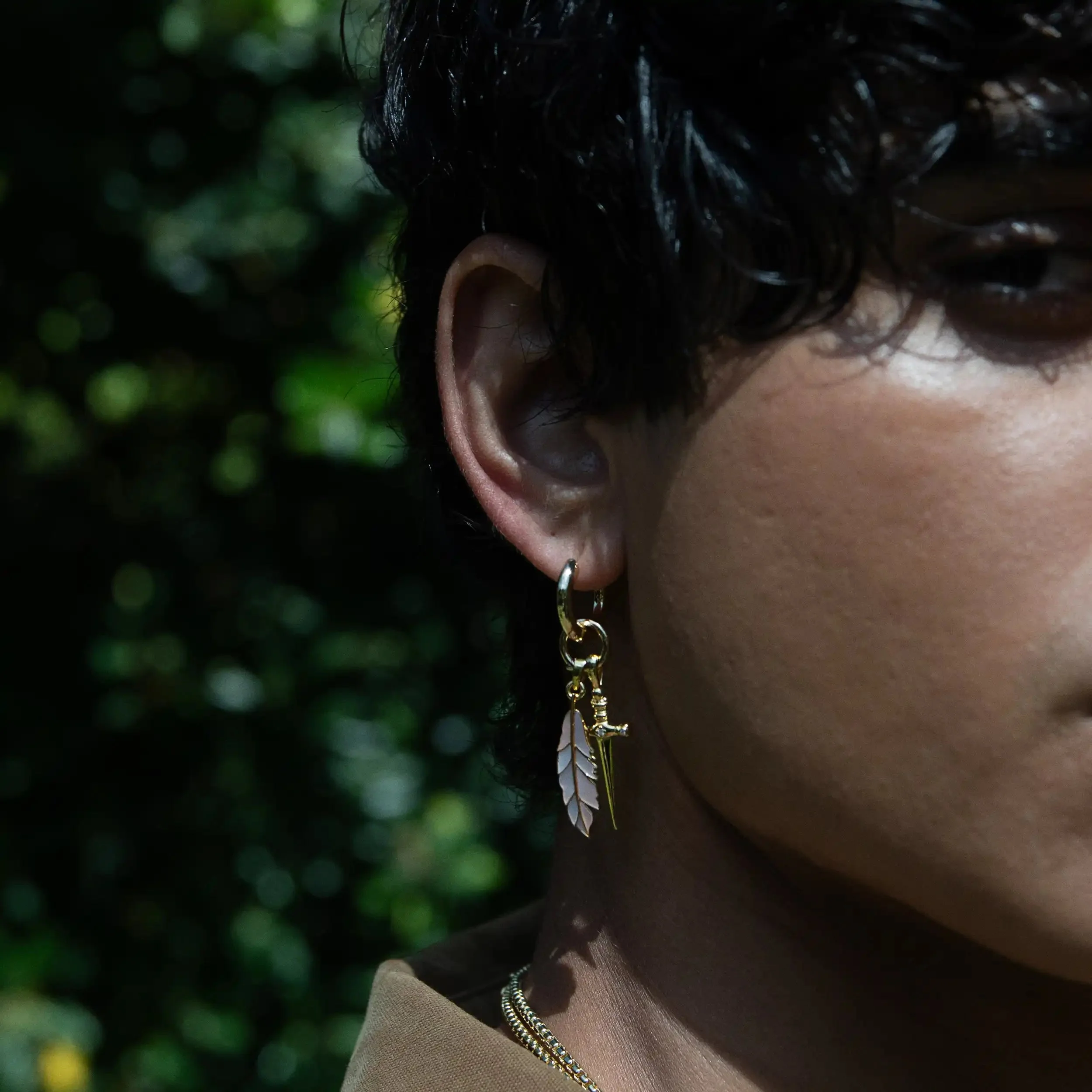 Pen & Sword Charm Earring - Image 2