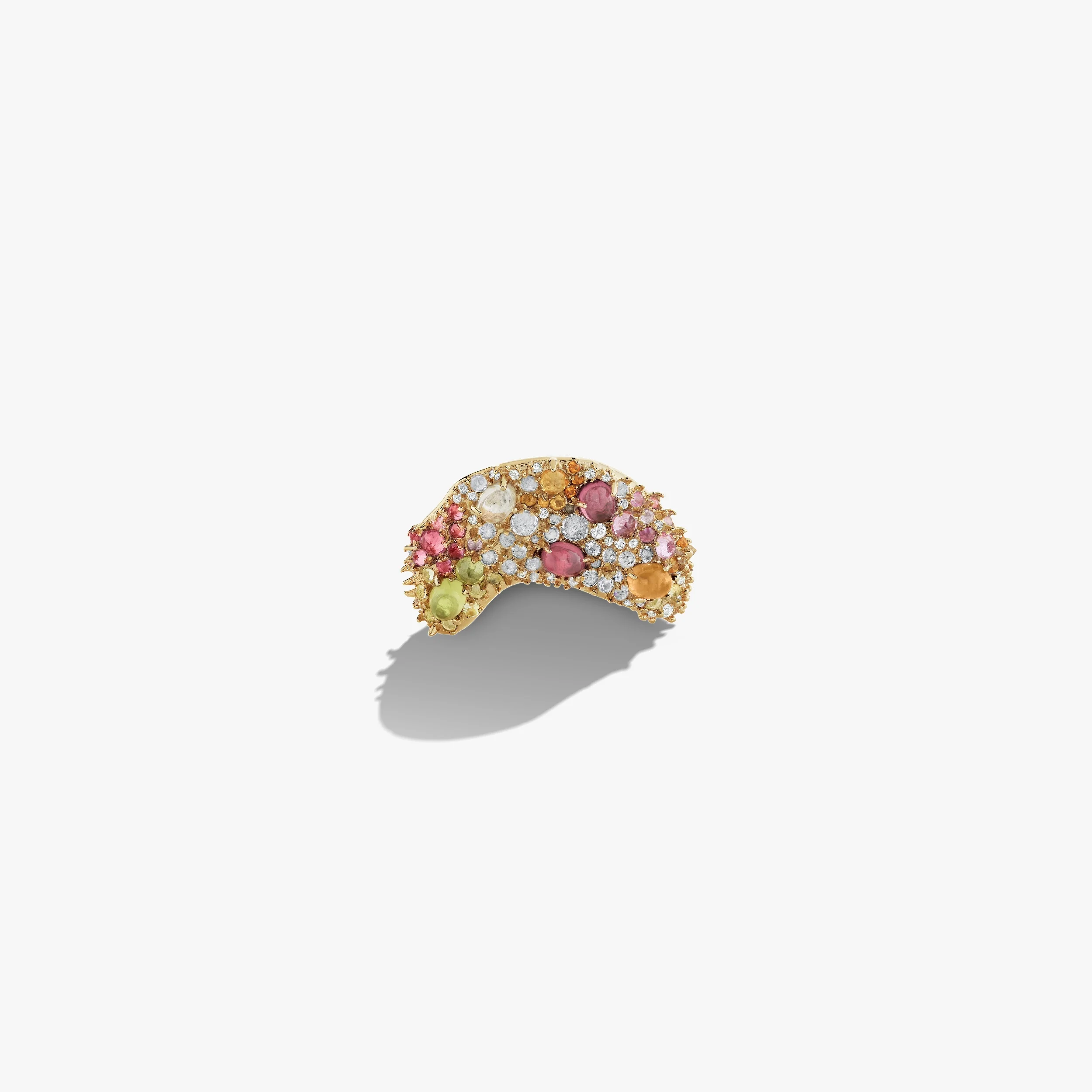 Encrusted Wavy Ring