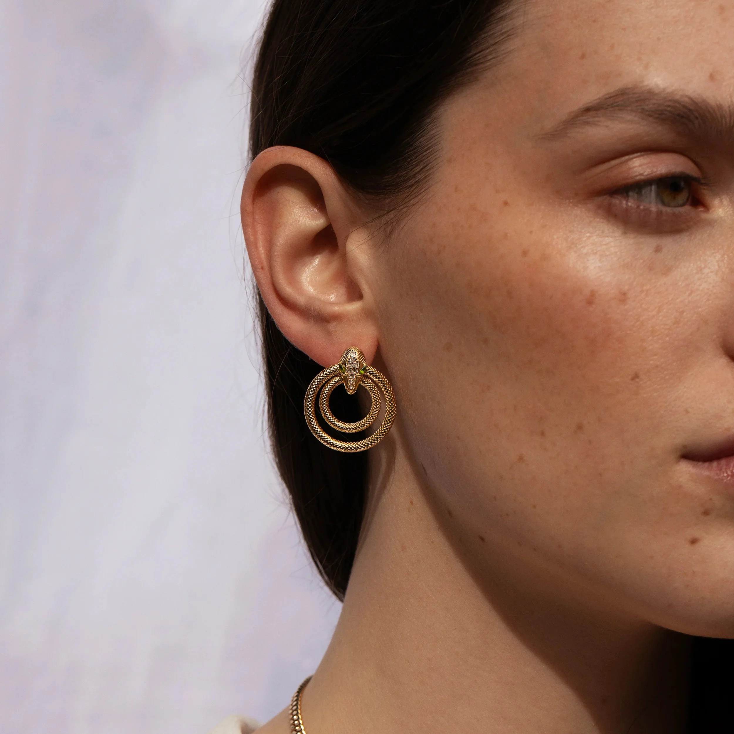 Snake Doorknocker Earrings - Image 2